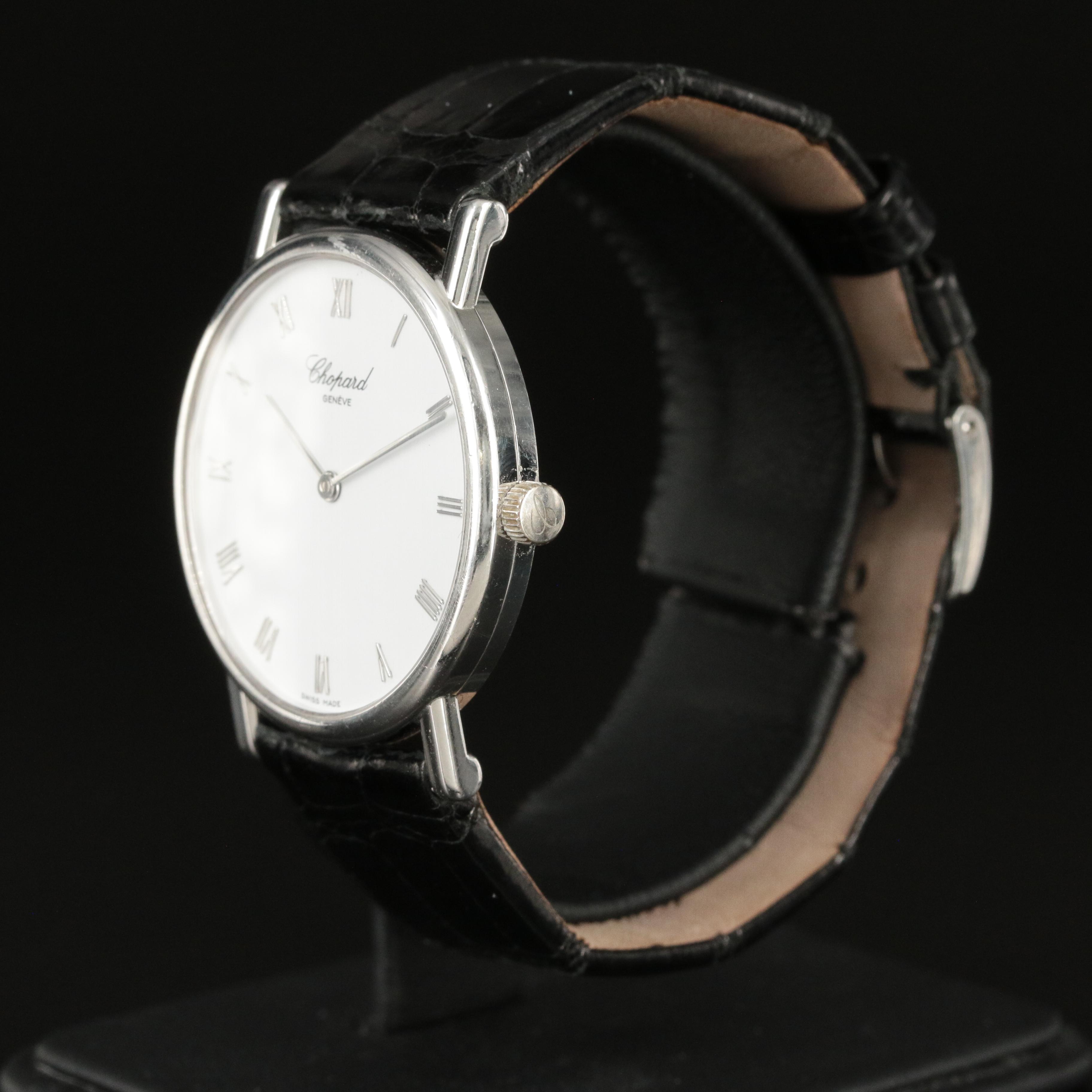 18K Chopard Geneve White Roman Dial Watch
