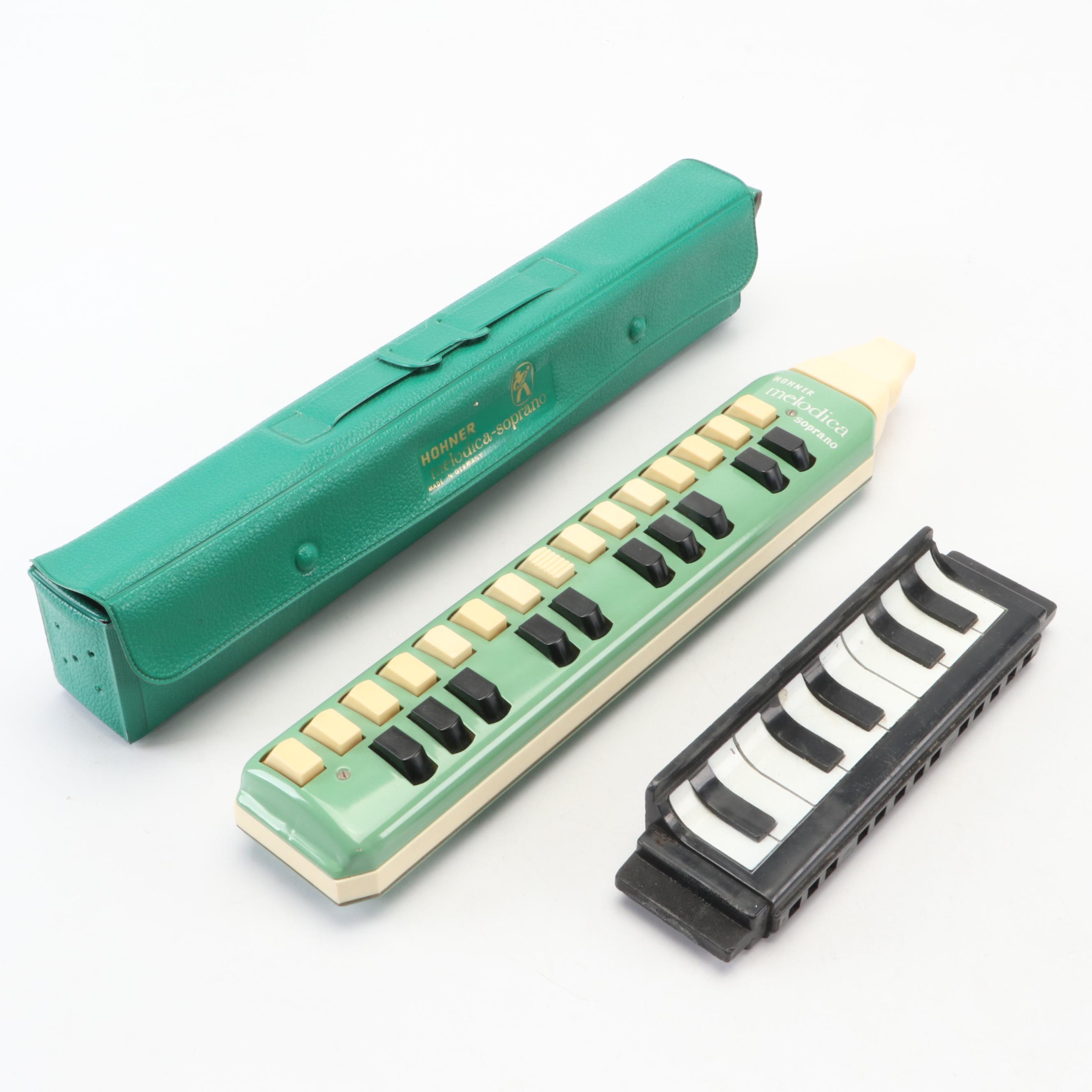 Pair of Hohner Melodica-Sopranos and Other Mouth Organ