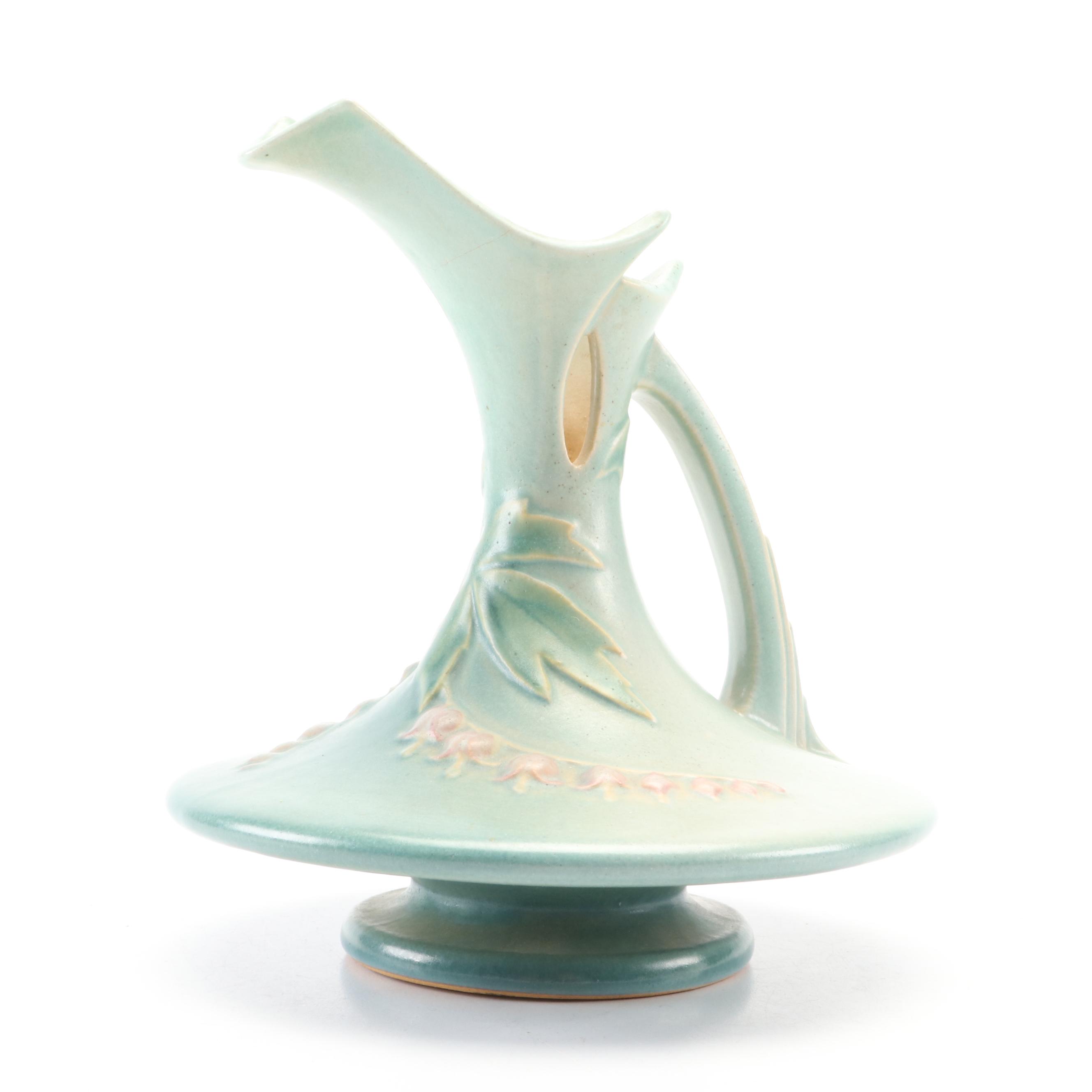 Roseville Pottery "Bleeding Heart" Ceramic Rose Bowls and Ewer