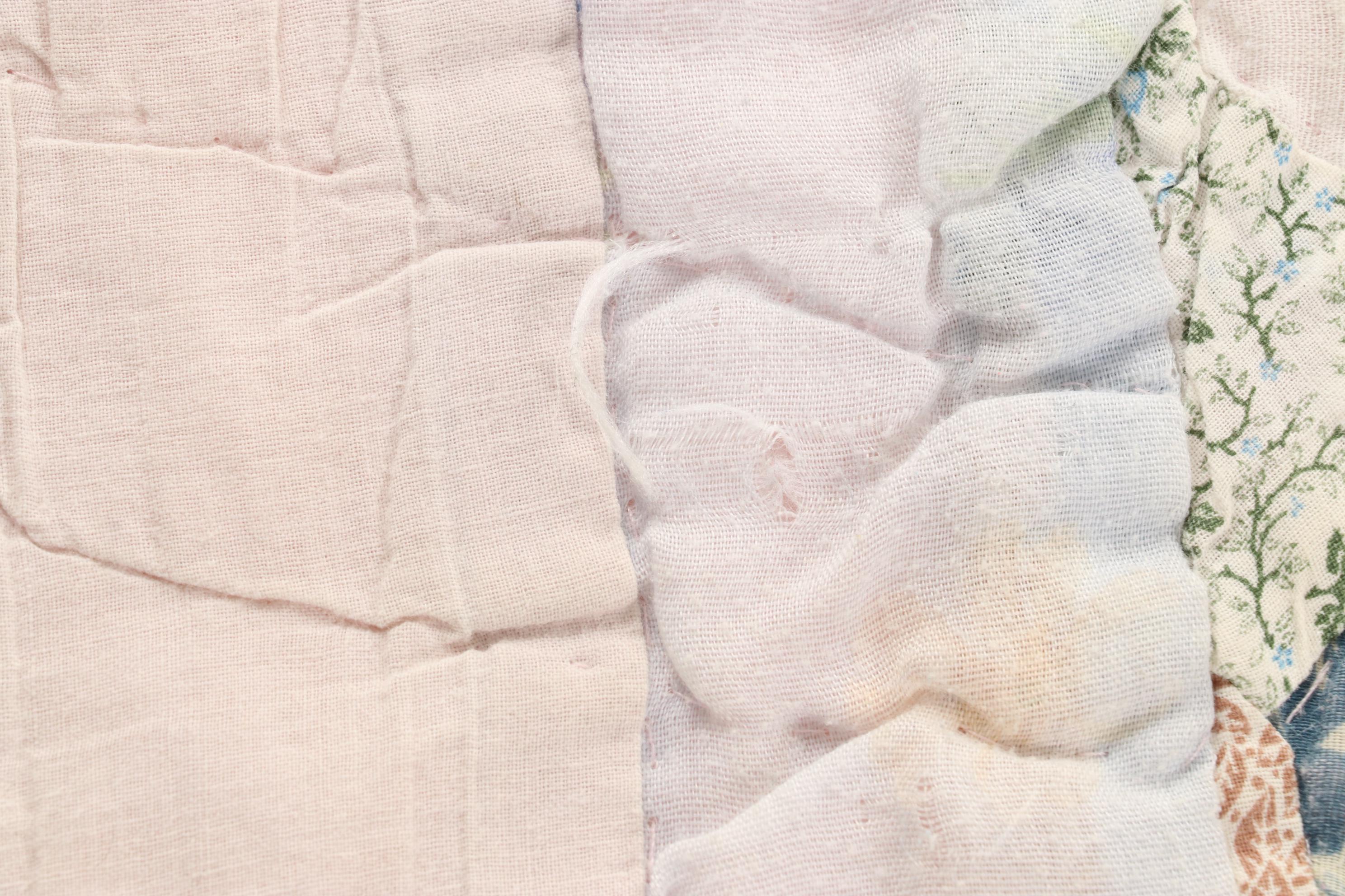 Handmade "Grandmother's Flower Garden" Patchwork Quilt