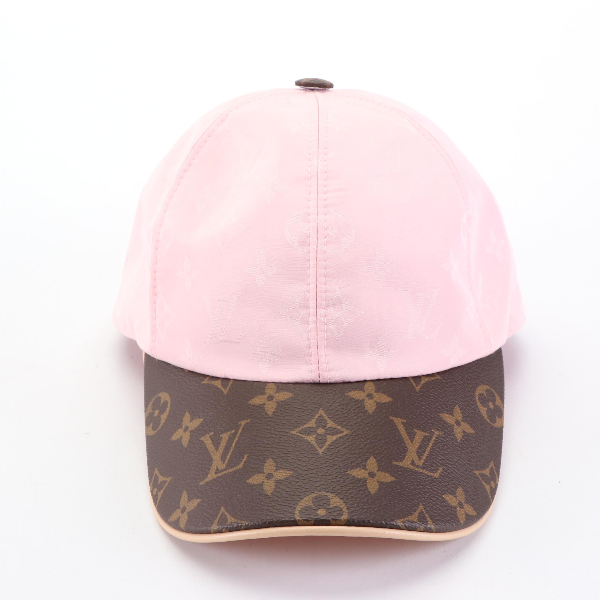 Louis Vuitton Pink Monogram, Coated Canvas, and Lambskin Get Ready Cap, NWT