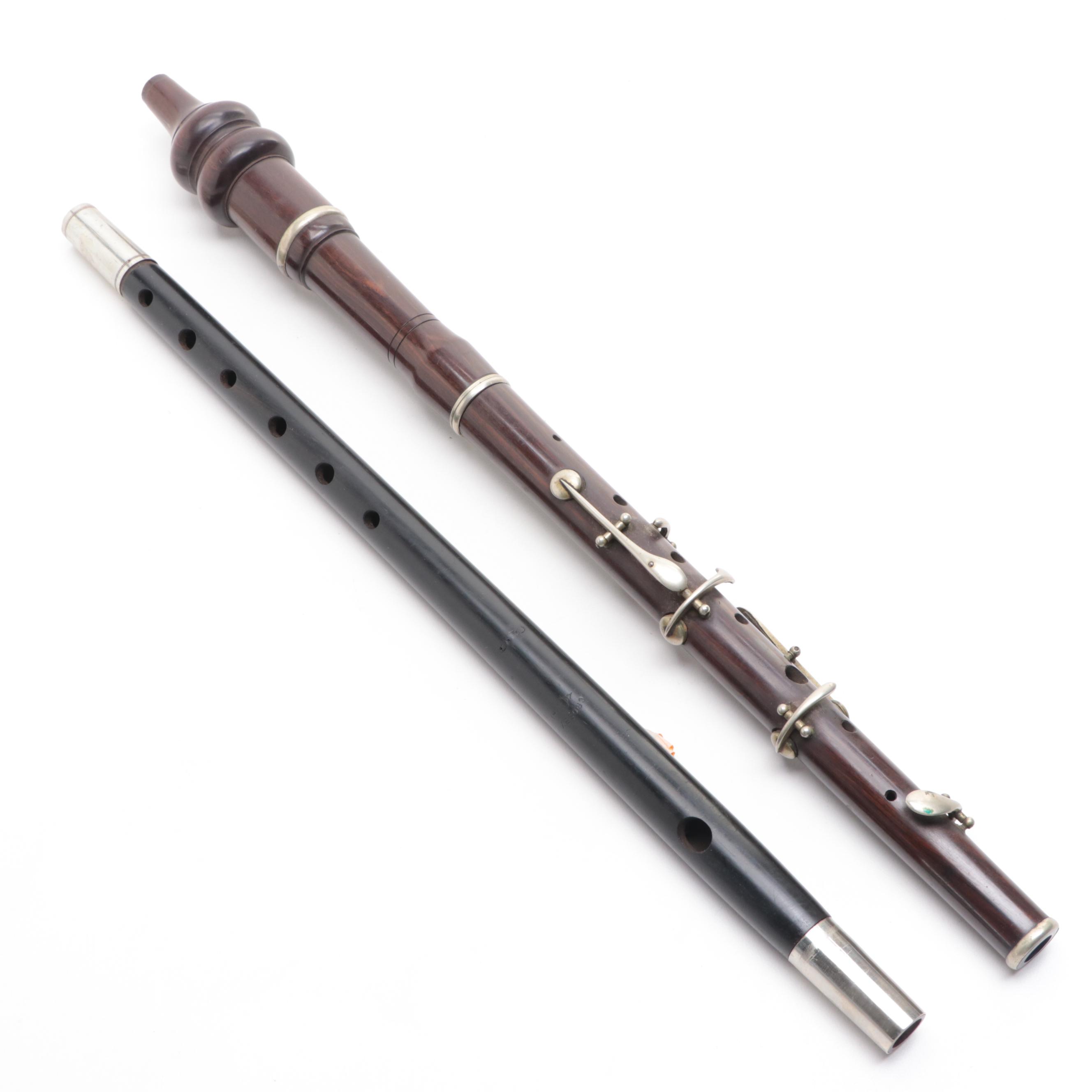 CloosCrosby Ebonized Wood Fife and Flute Instrument EBTH