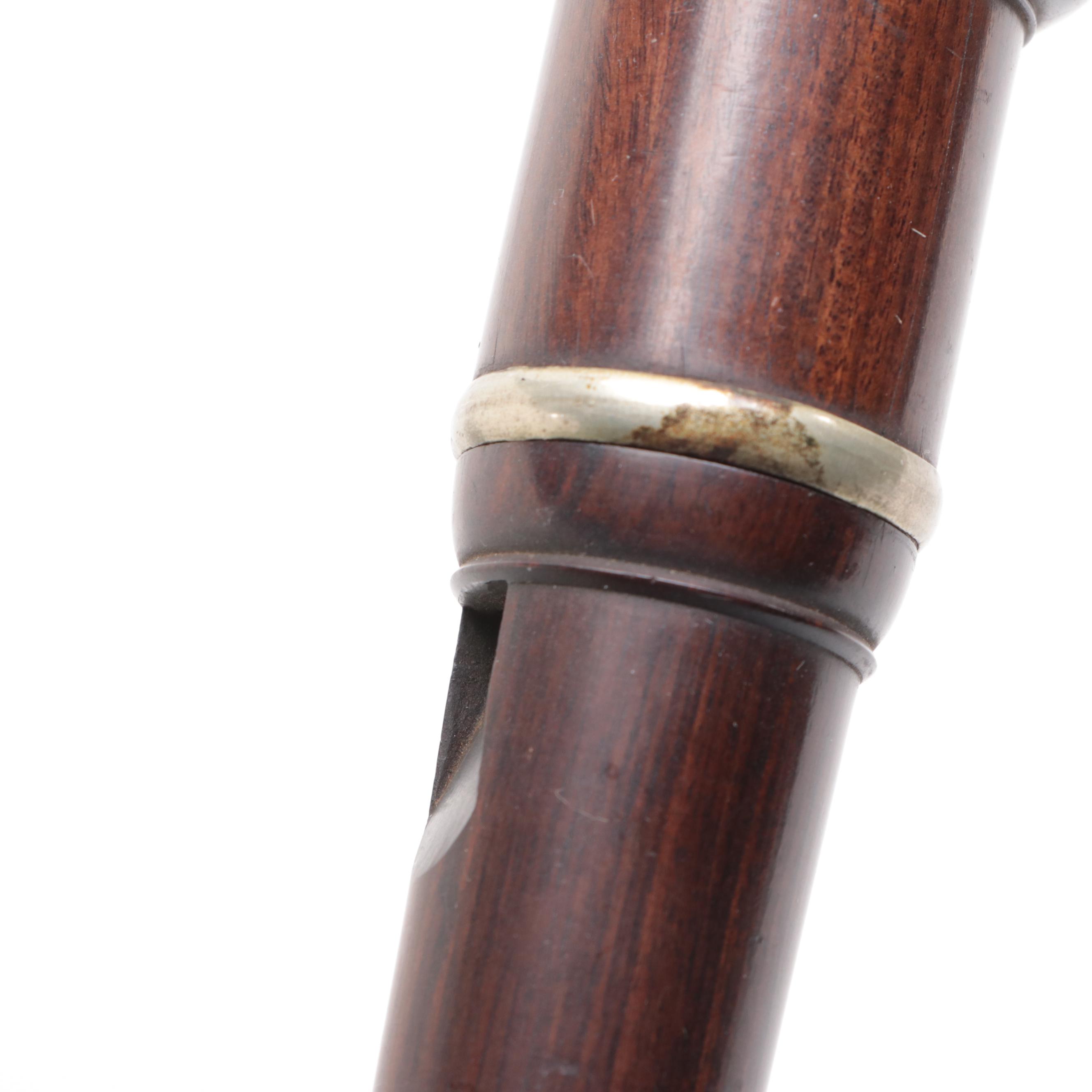 Cloos-Crosby Ebonized Wood Fife and Flute Instrument