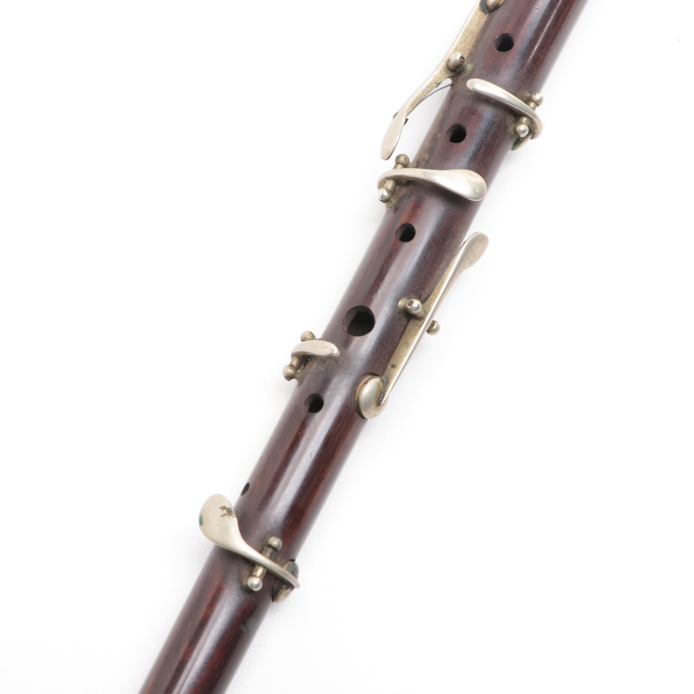 Cloos-Crosby Ebonized Wood Fife and Flute Instrument