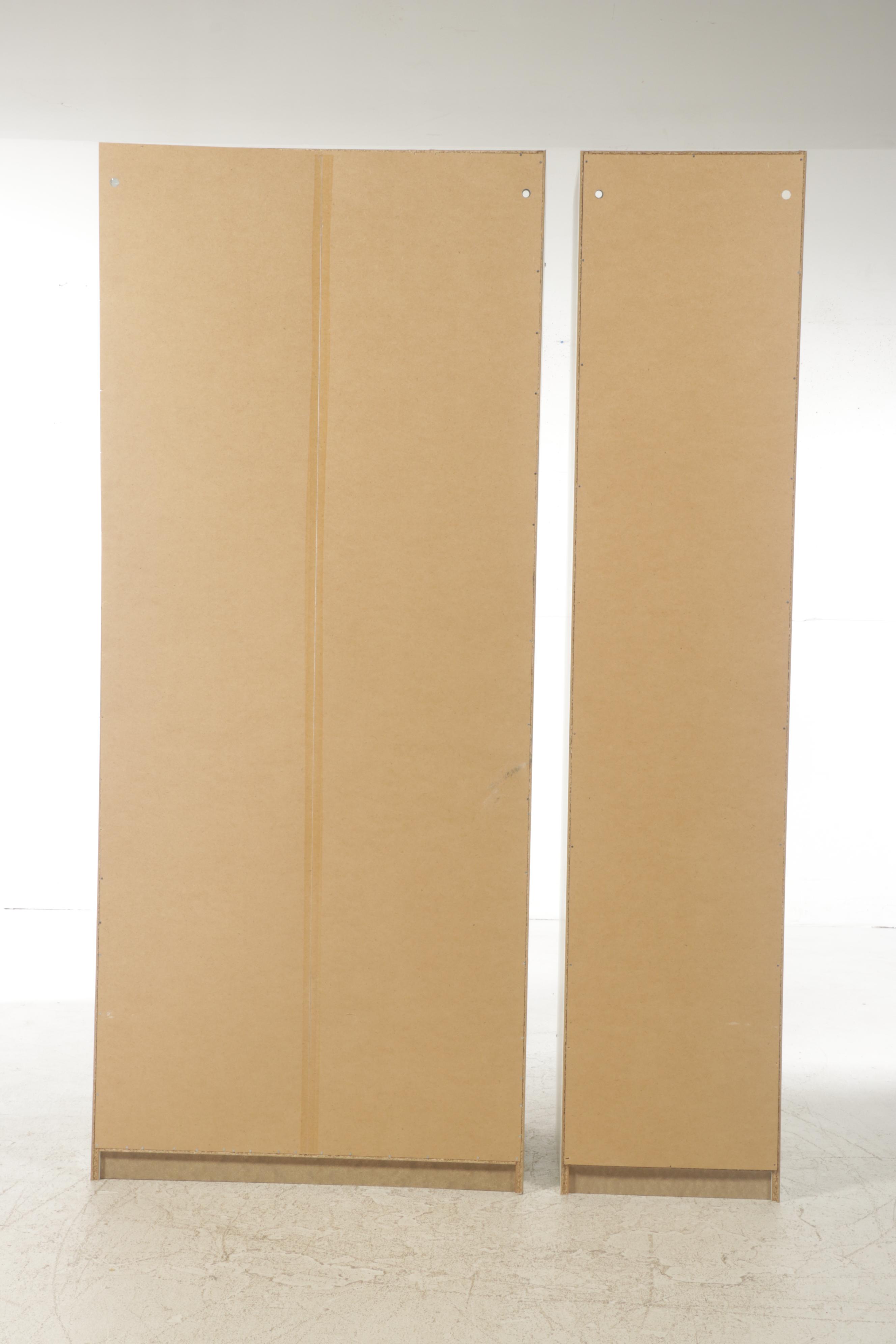 Vinyl Laminated Wardrobe Cabinets with Metallic Graphic Wrap and Cobra Handle