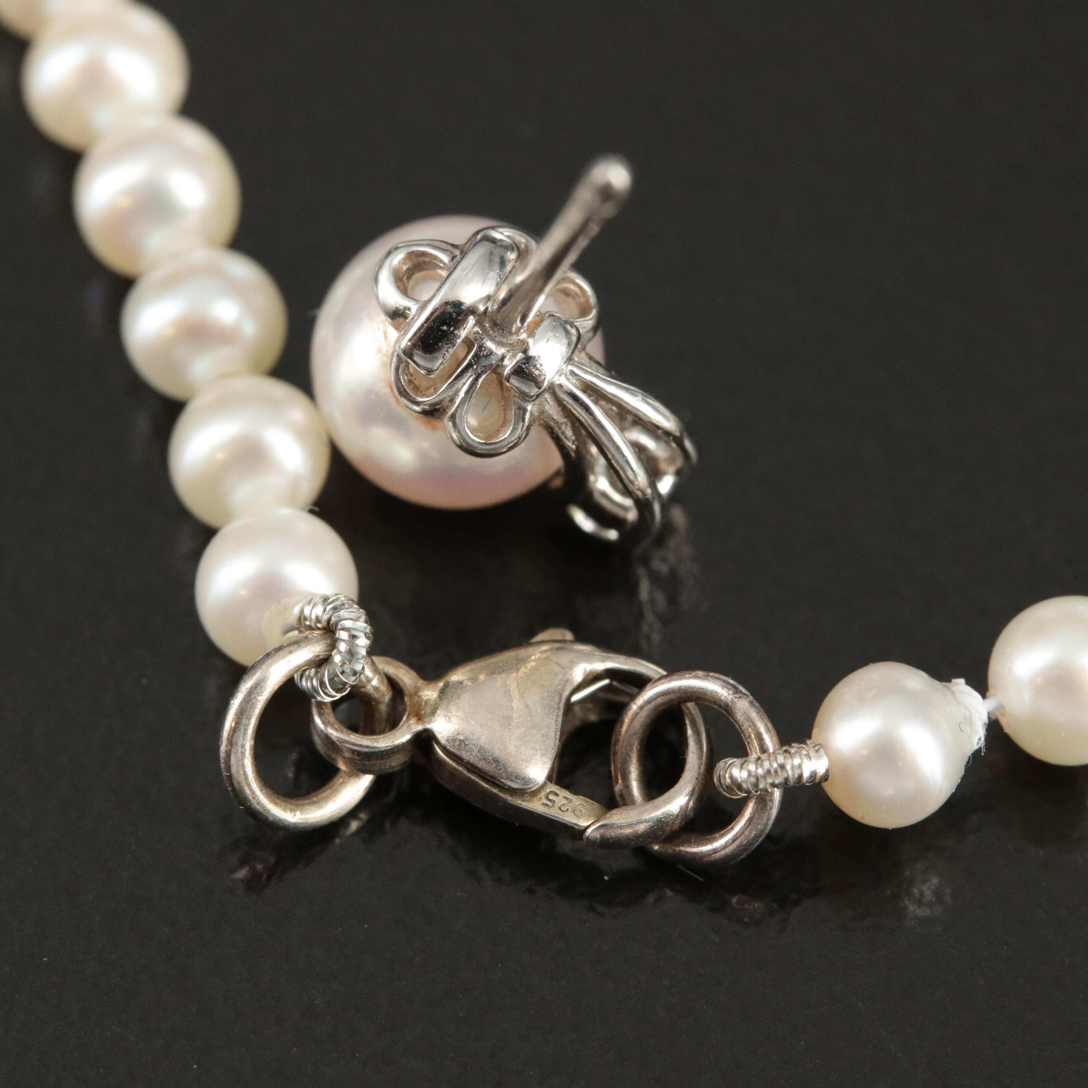 Tiffany & Co. 18K and Sterling Pearl and Diamond Jewelry Grouping