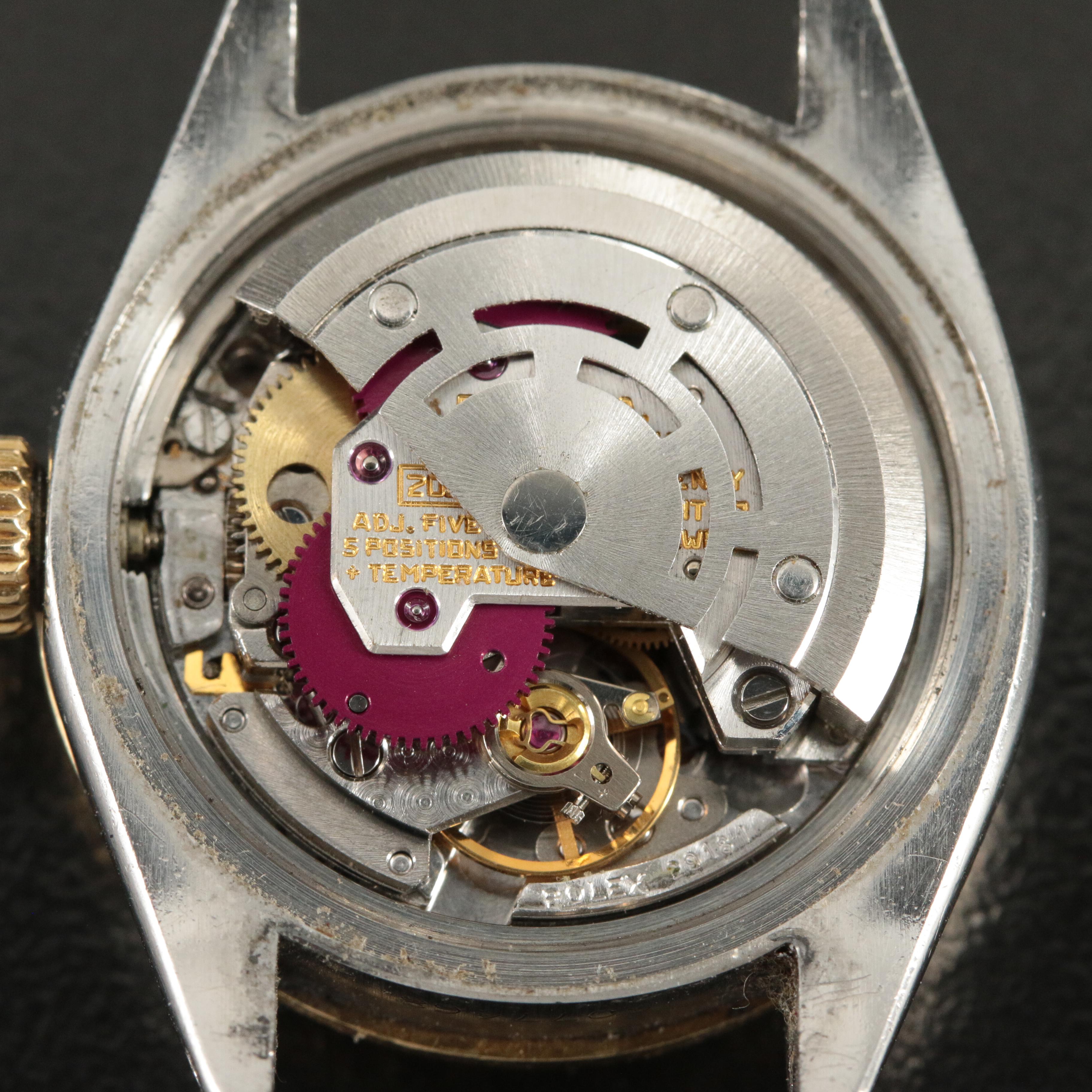 1977 Rolex Custom Mother-of-Pearl Diamond Dial and Bezel Datejust Watch