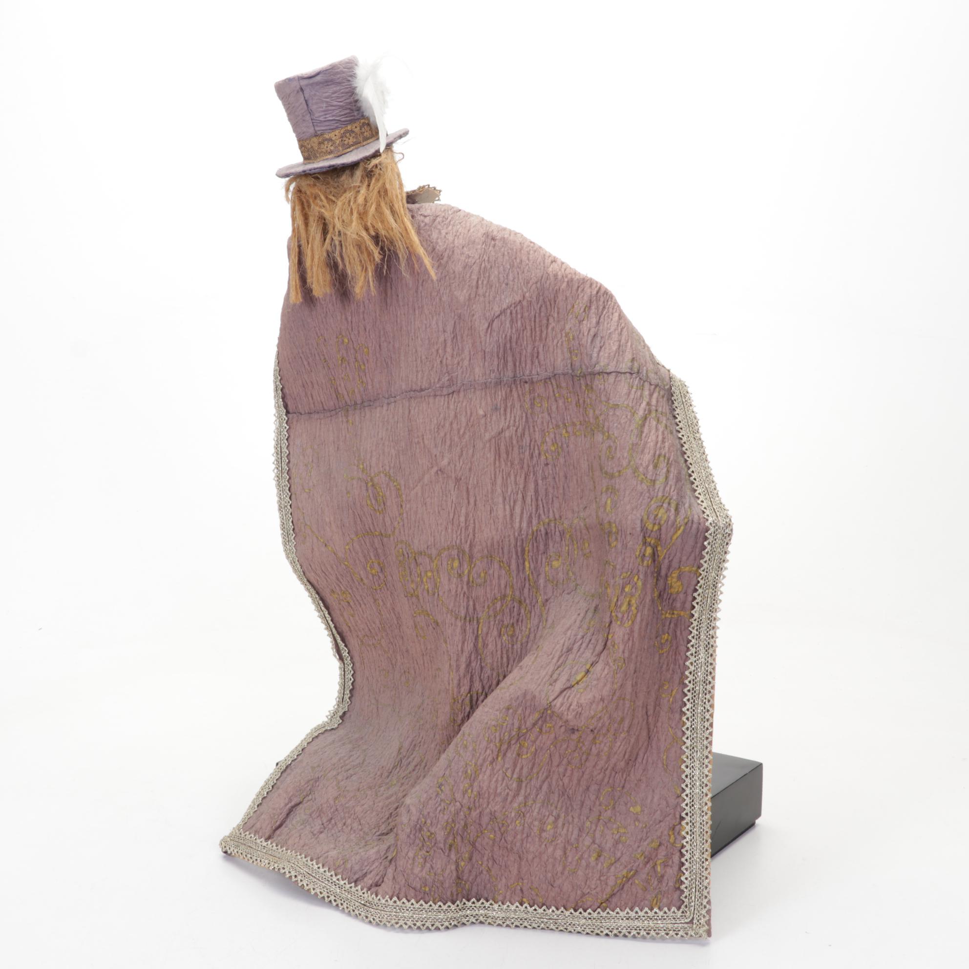 King James VI Statue and Wooden Pedestal Book Stand