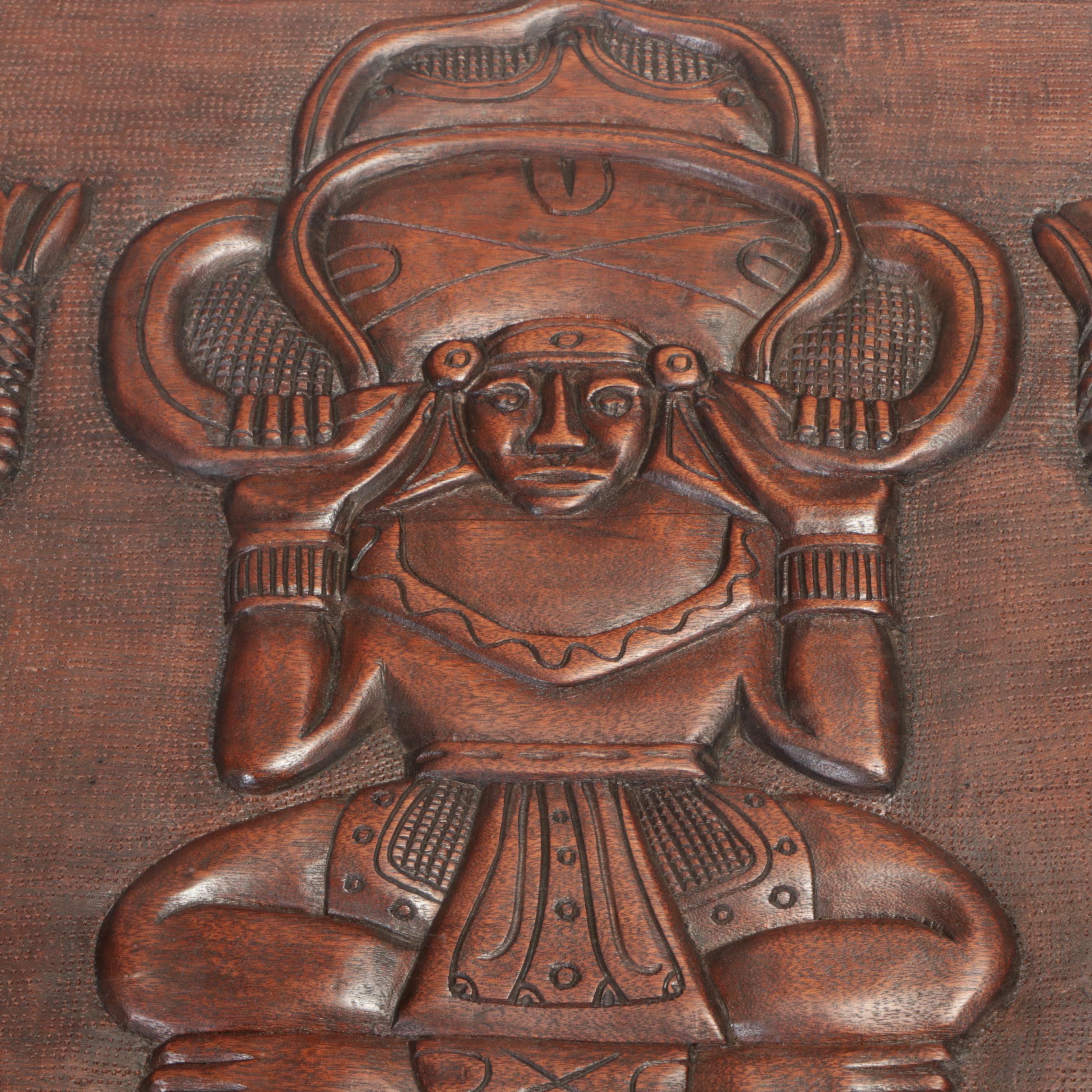 Honduran Carved Mahogany Coffee Table