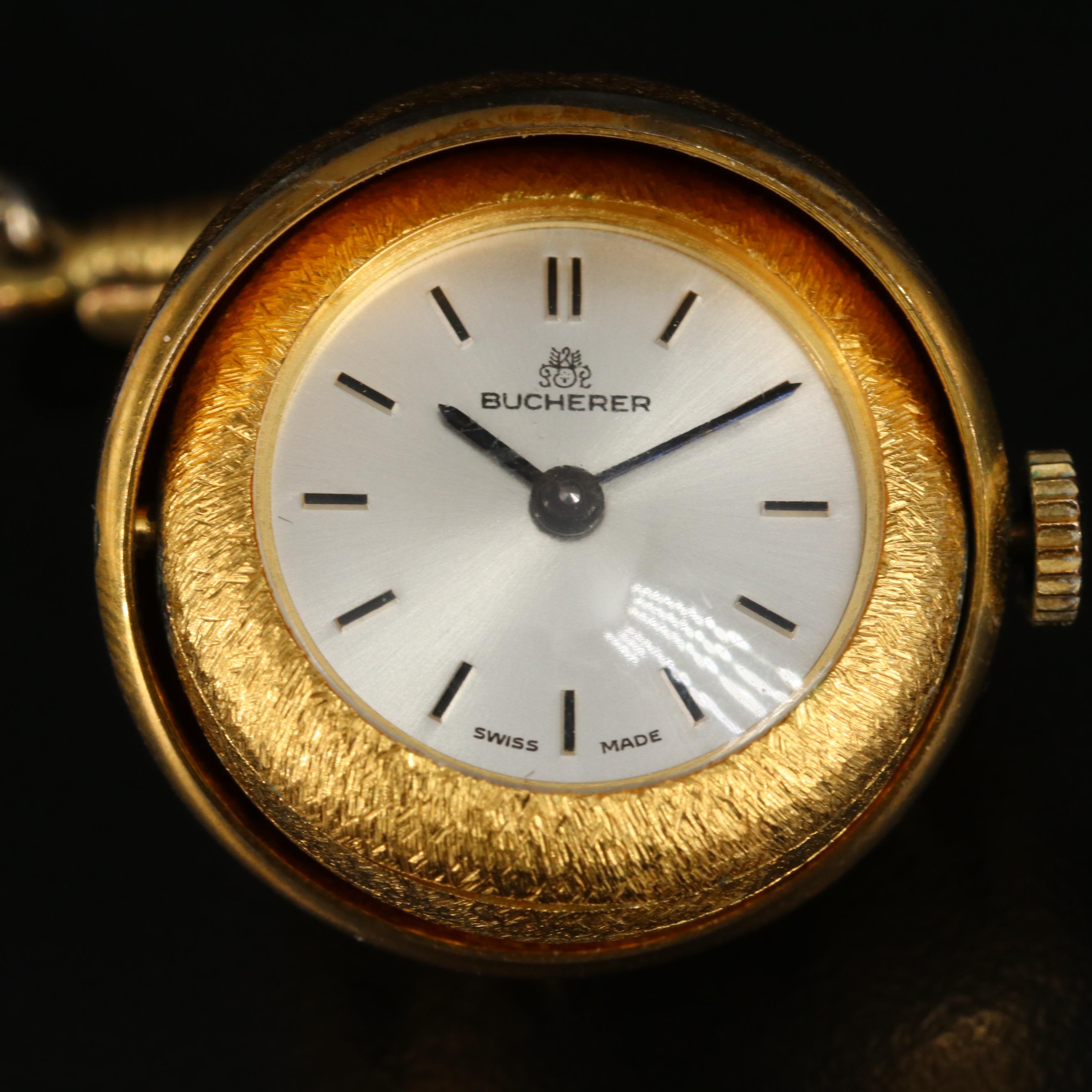 Bucherer Swivel Ball Pendant Watch