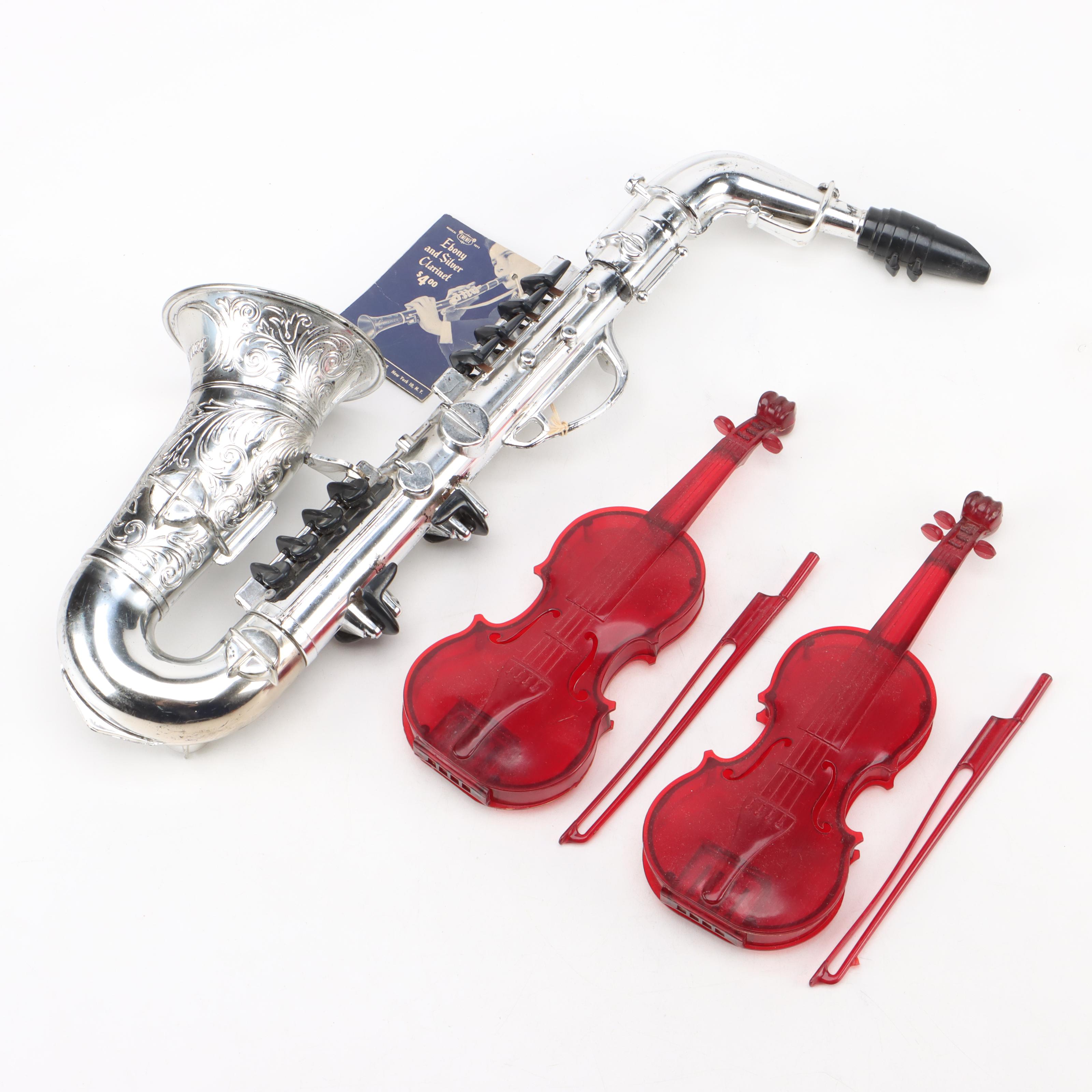 Emenee Toy Saxophone with Spec-Toy Culars Fiddle Tone Toys