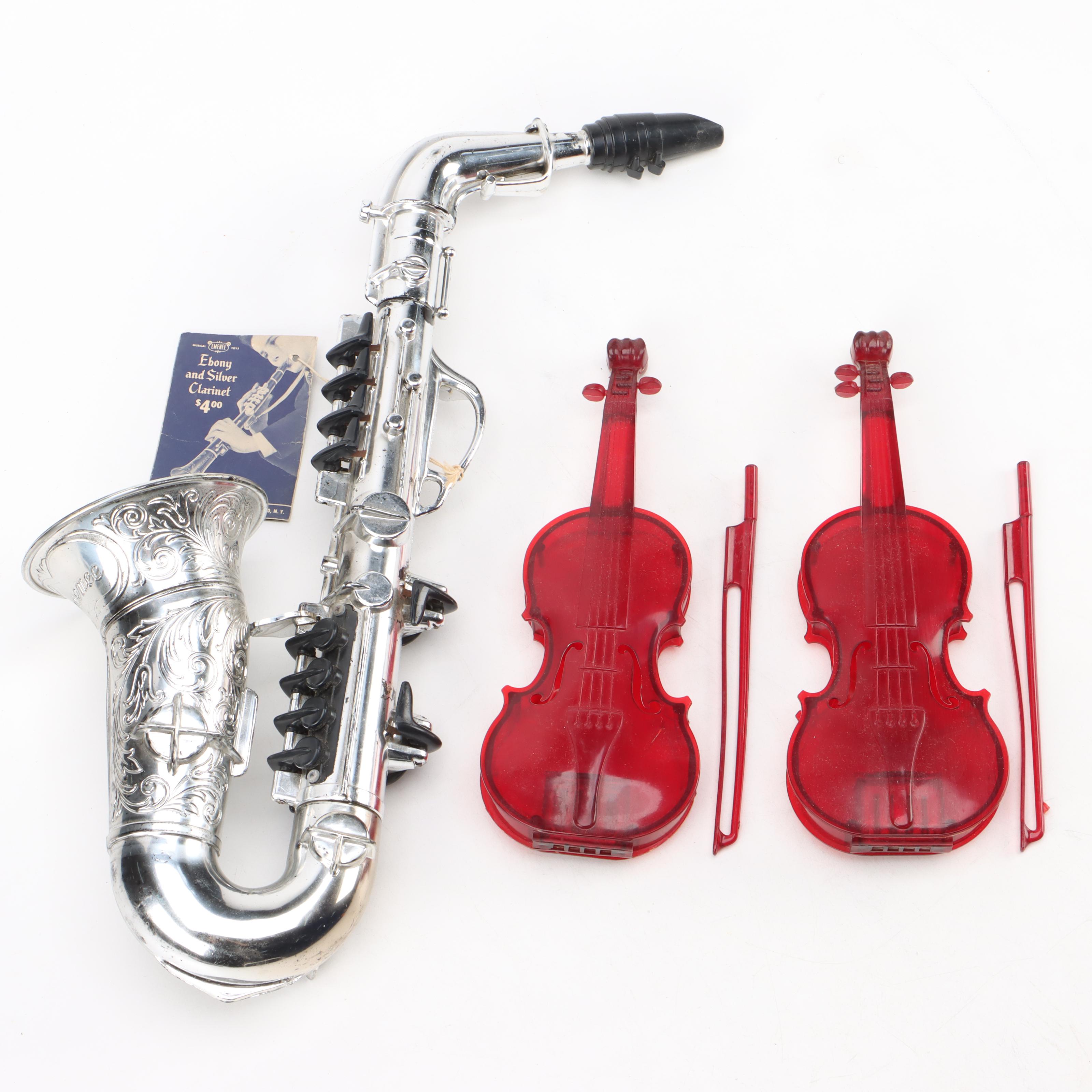 Emenee Toy Saxophone with Spec-Toy Culars Fiddle Tone Toys