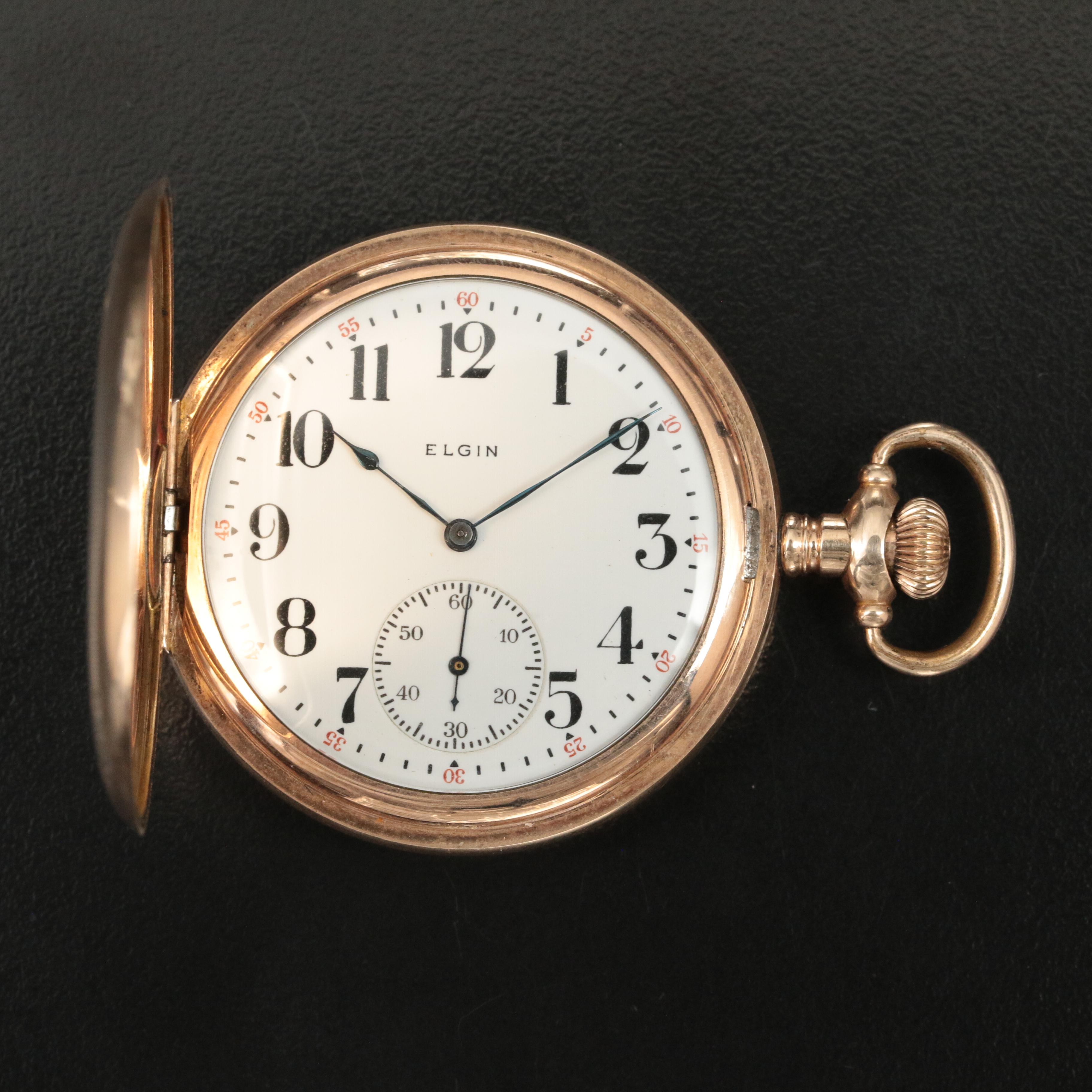 1916 Elgin Gold-Filled Hunting Case Pocket Watch