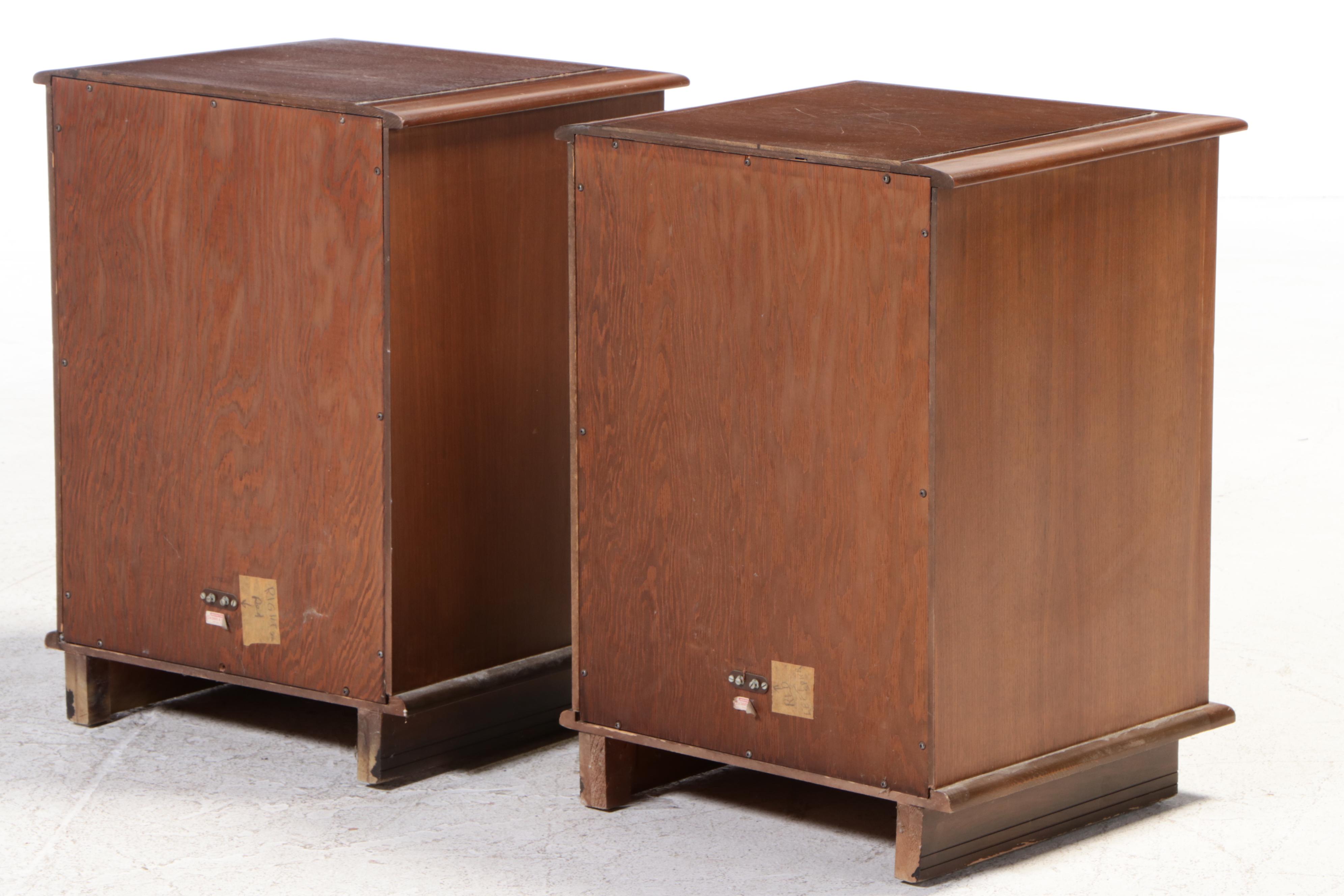 Mid Century Modern J.W. Davis Hardwood Stereo Cabinet with Speakers