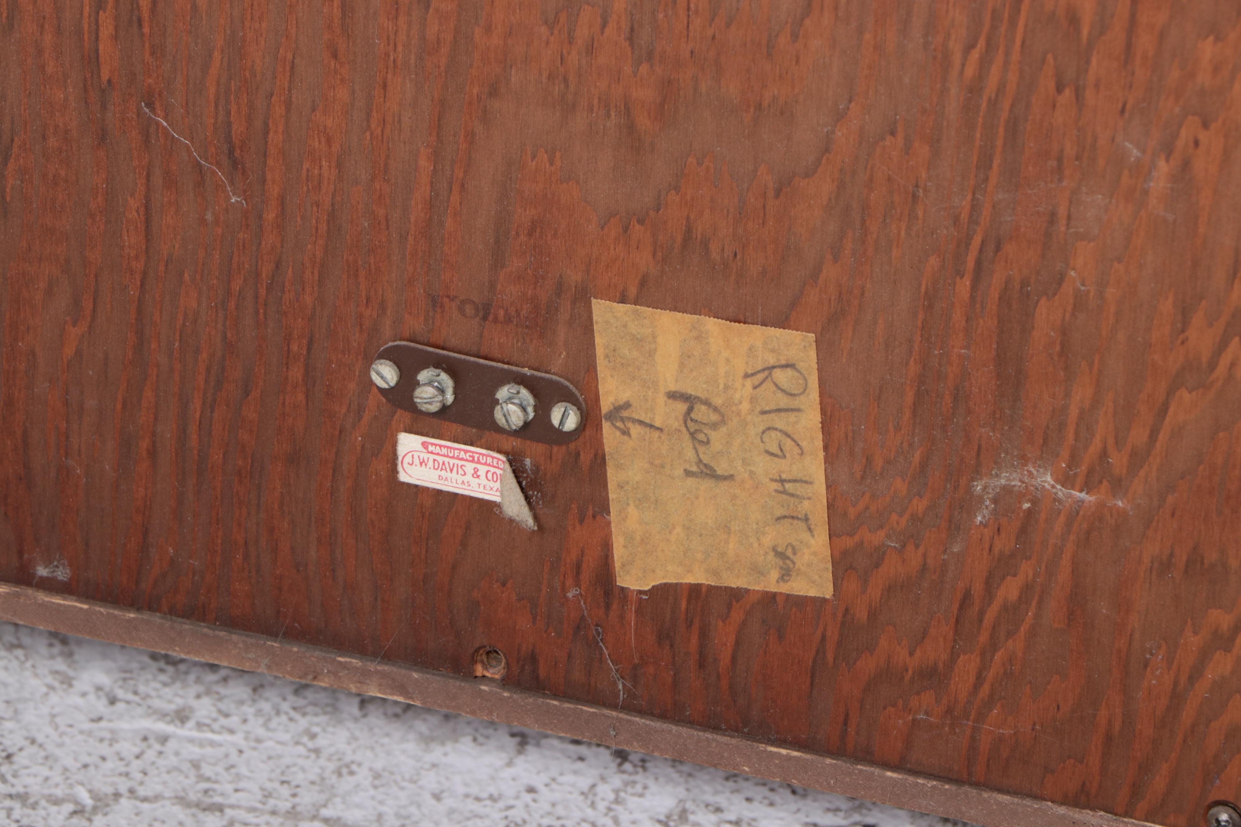 Mid Century Modern J.W. Davis Hardwood Stereo Cabinet with Speakers