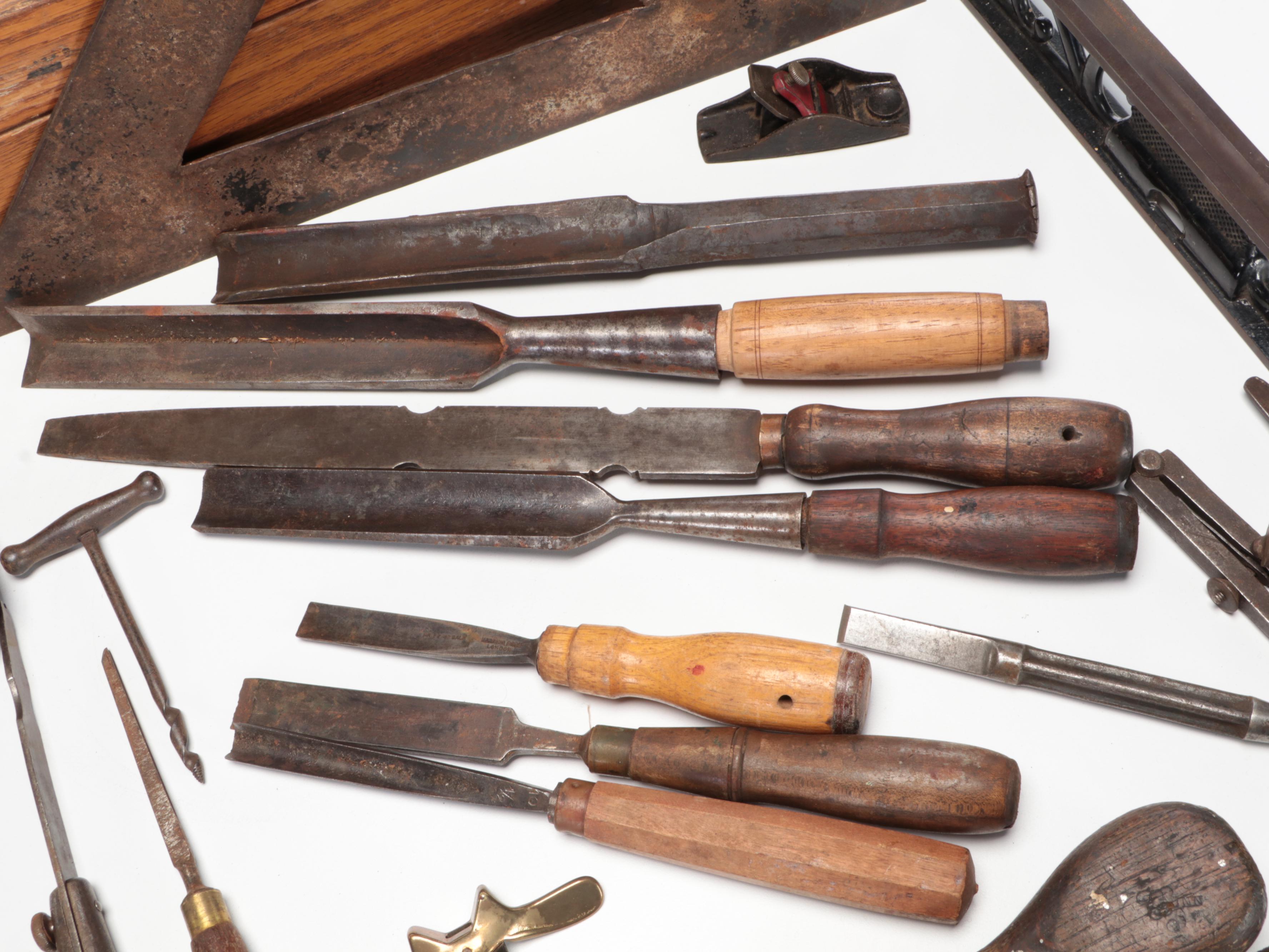 Carpentry Hand Tools, Rulers, Plumb Bobs, Hand Drills and More Tools