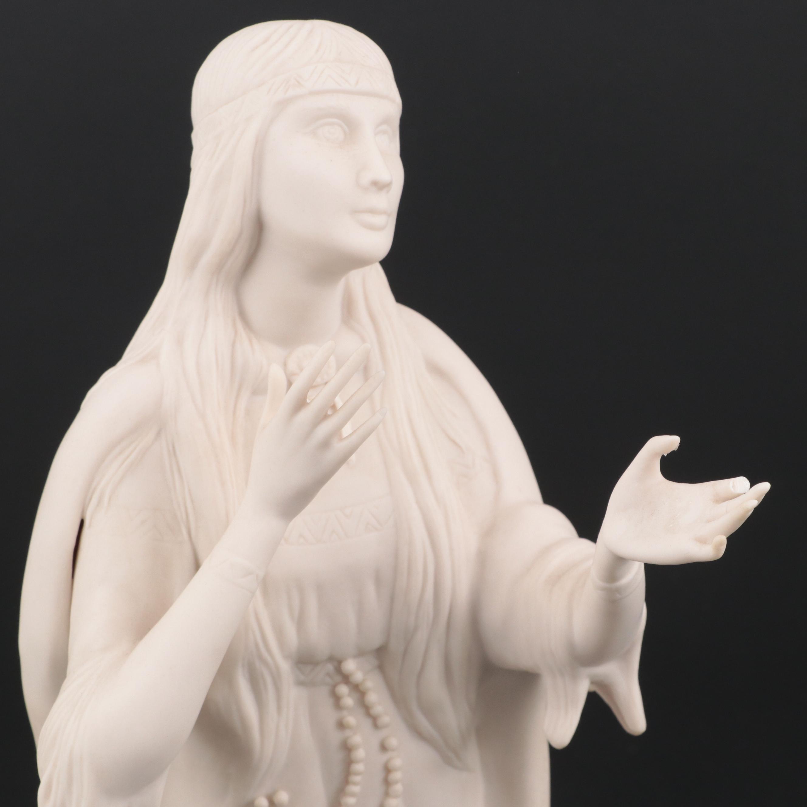Cybis "Kateri Tekakwitha: Lily of the Mohawks" Bisque Porcelain Figurine