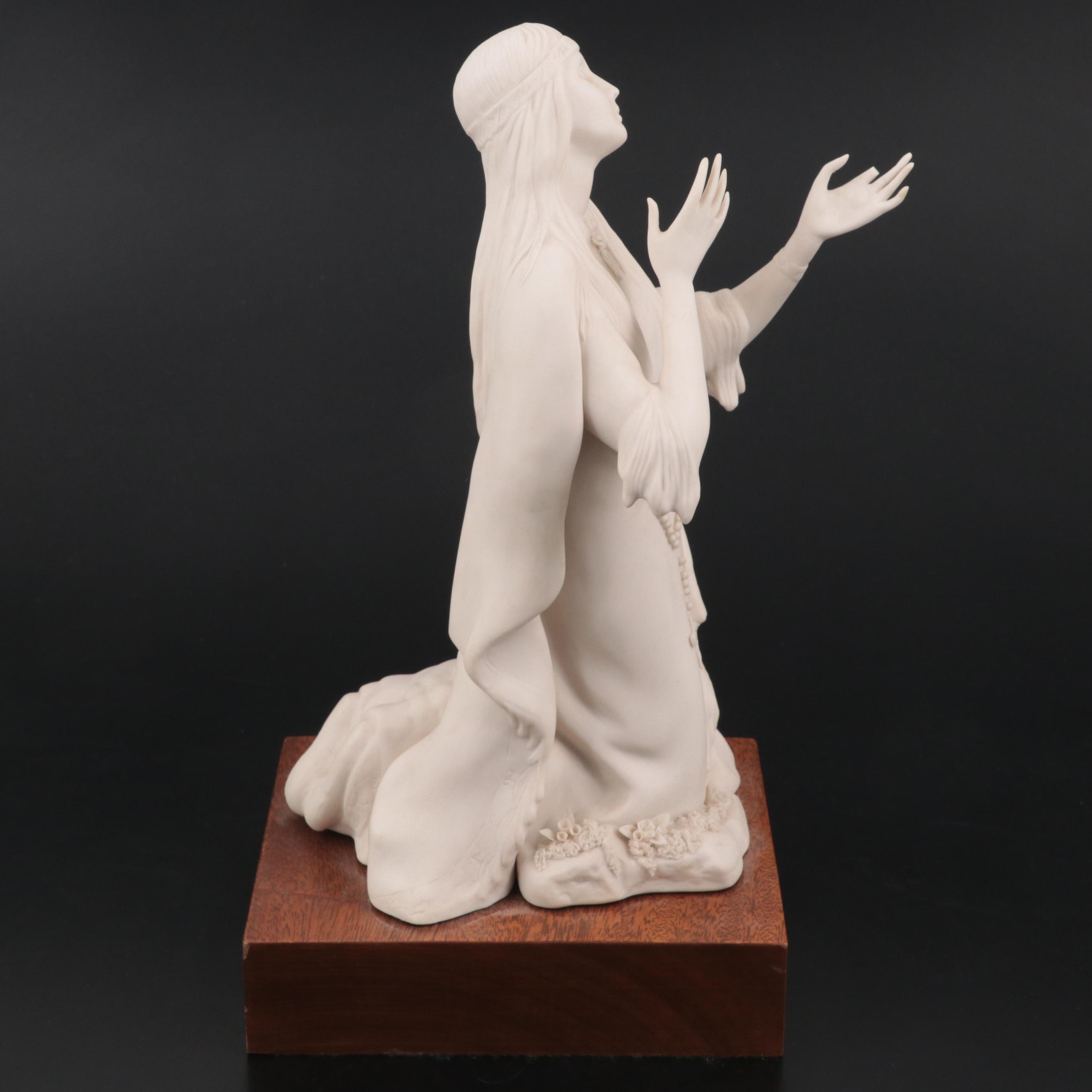 Cybis "Kateri Tekakwitha: Lily of the Mohawks" Bisque Porcelain Figurine