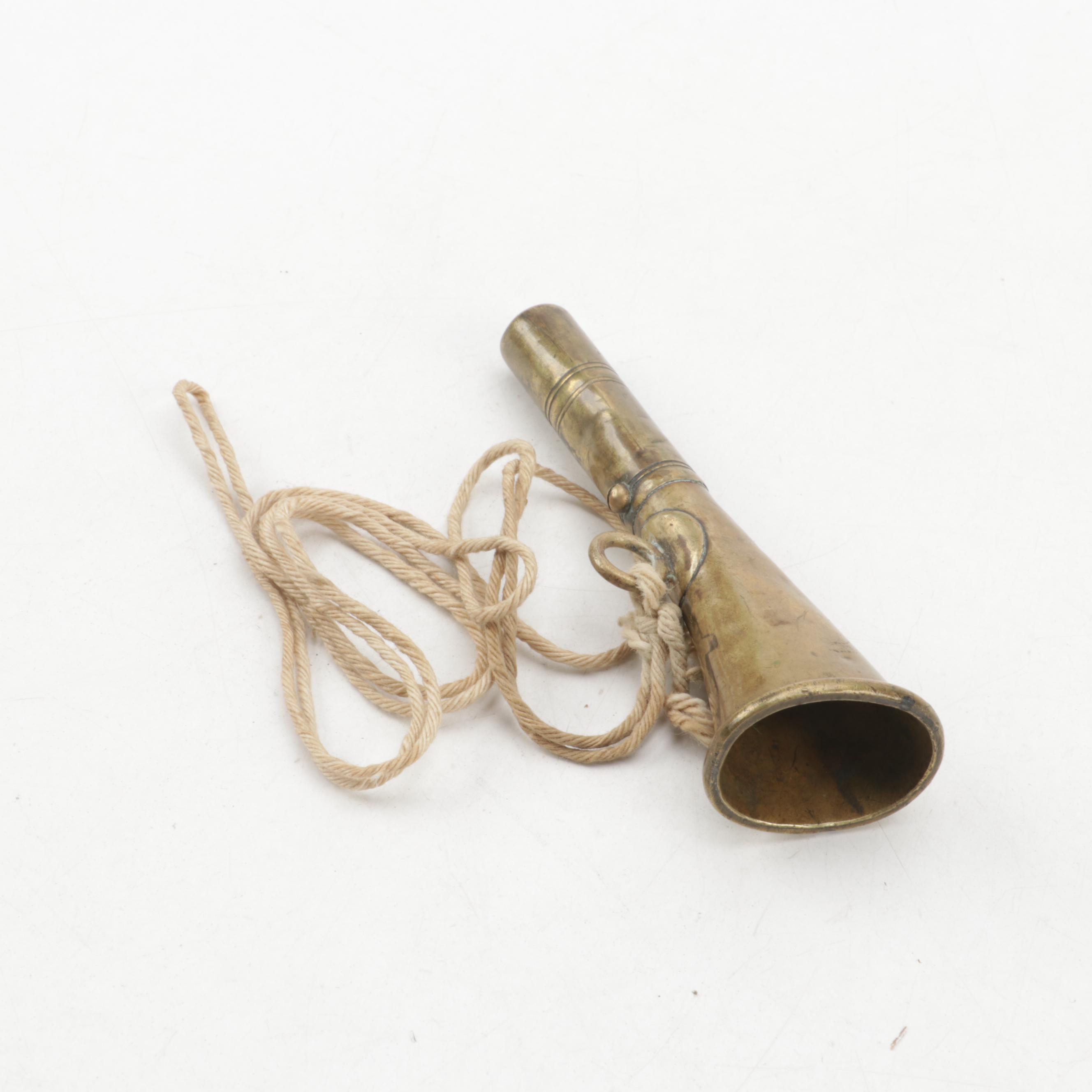 Antique Brass Fox Hunt Signaling Horns