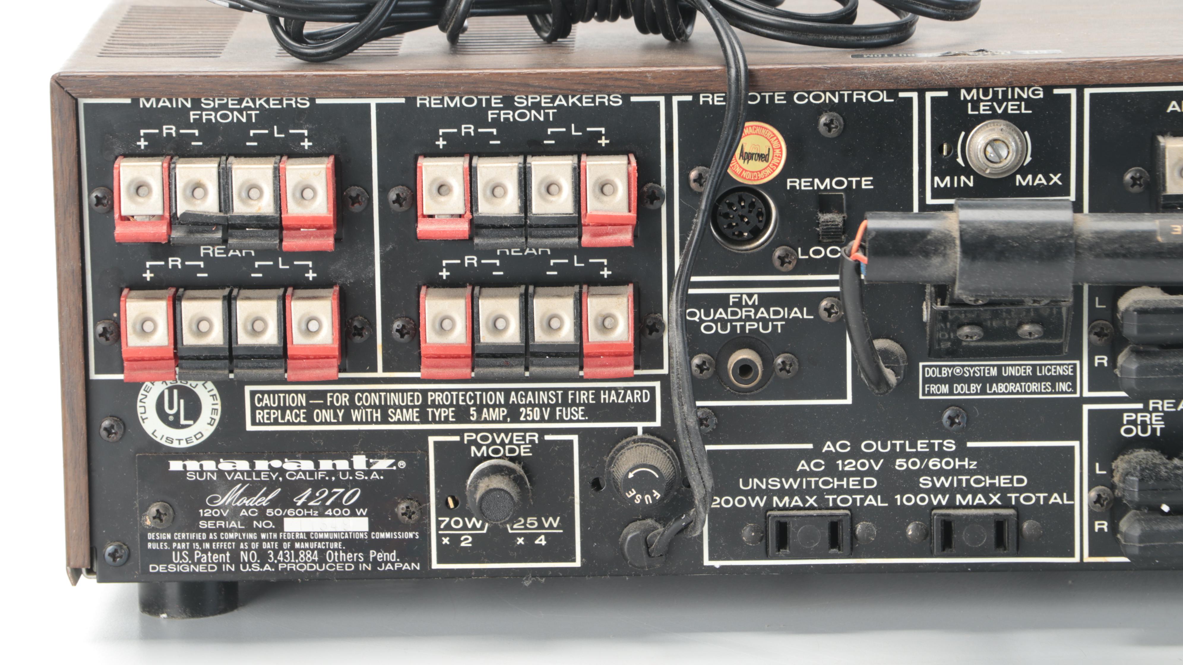 Marantz 4270 Stereo and Quadradial Four-Channel Receiver, 1970s