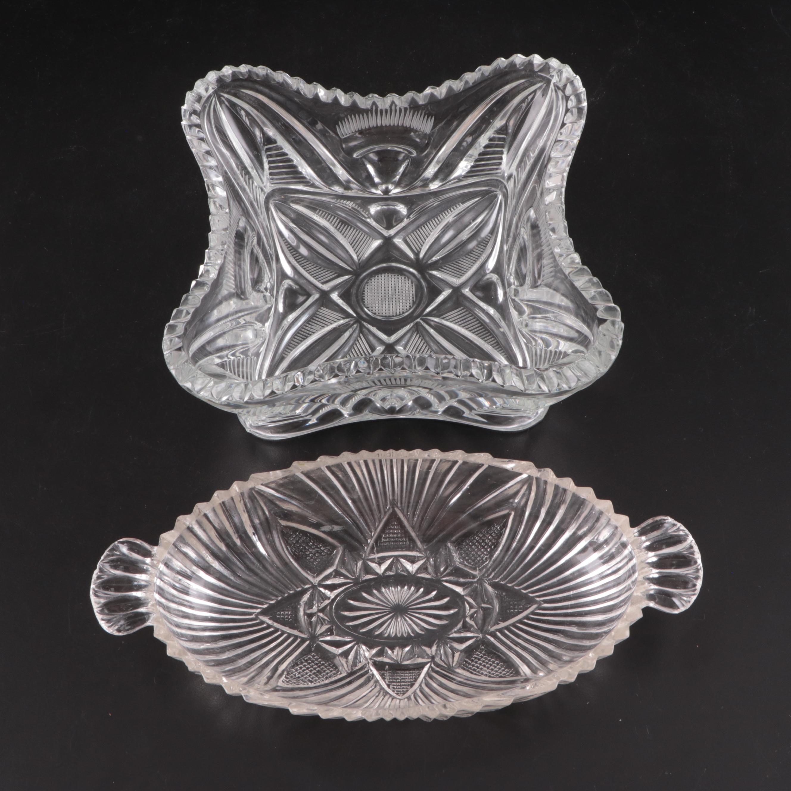 Tilt Ball Glass Pitcher with Fostoria "American Clear" Glass Pitcher and More