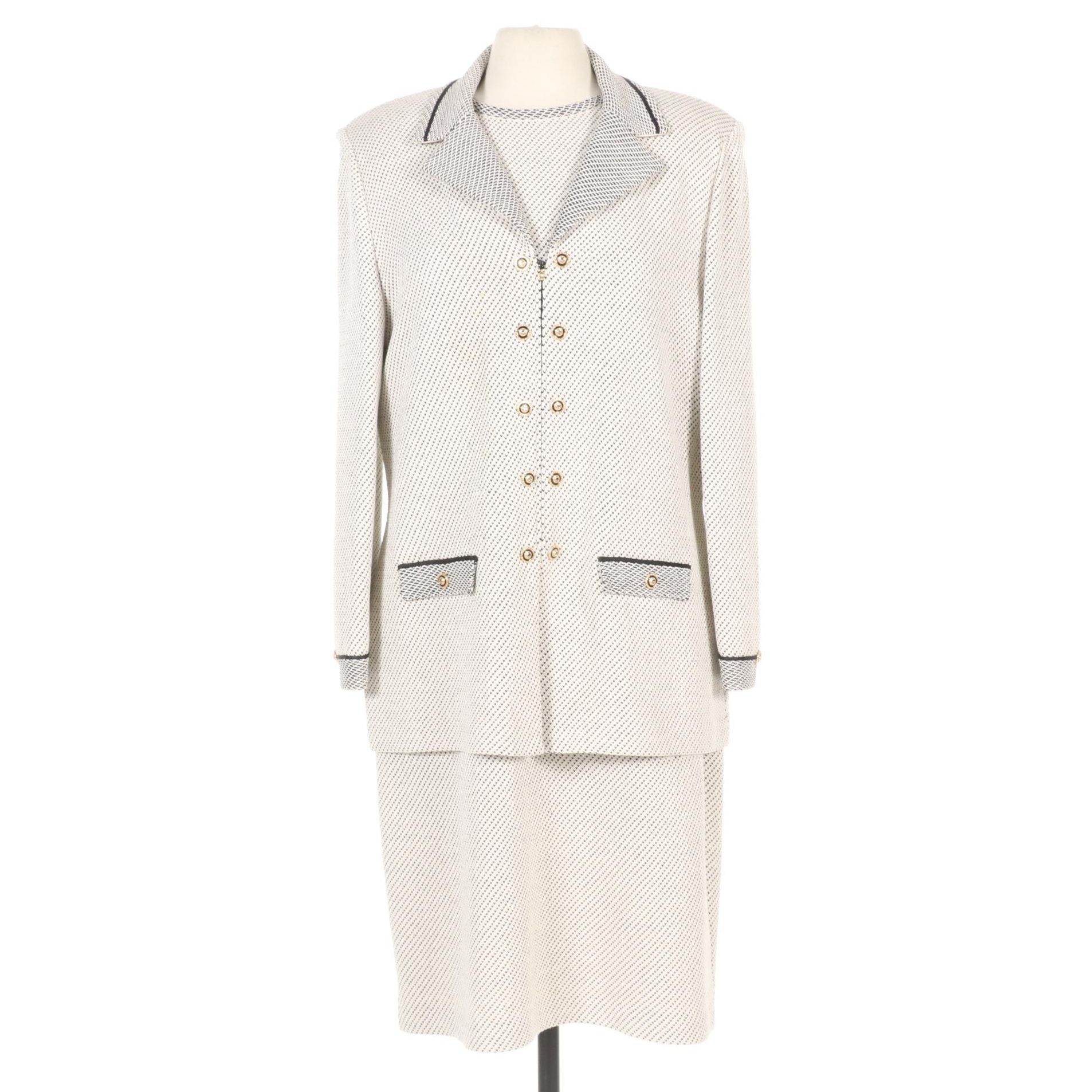 Knit St. John Collection By Marie Gray Suit Dress Features Contrast ...