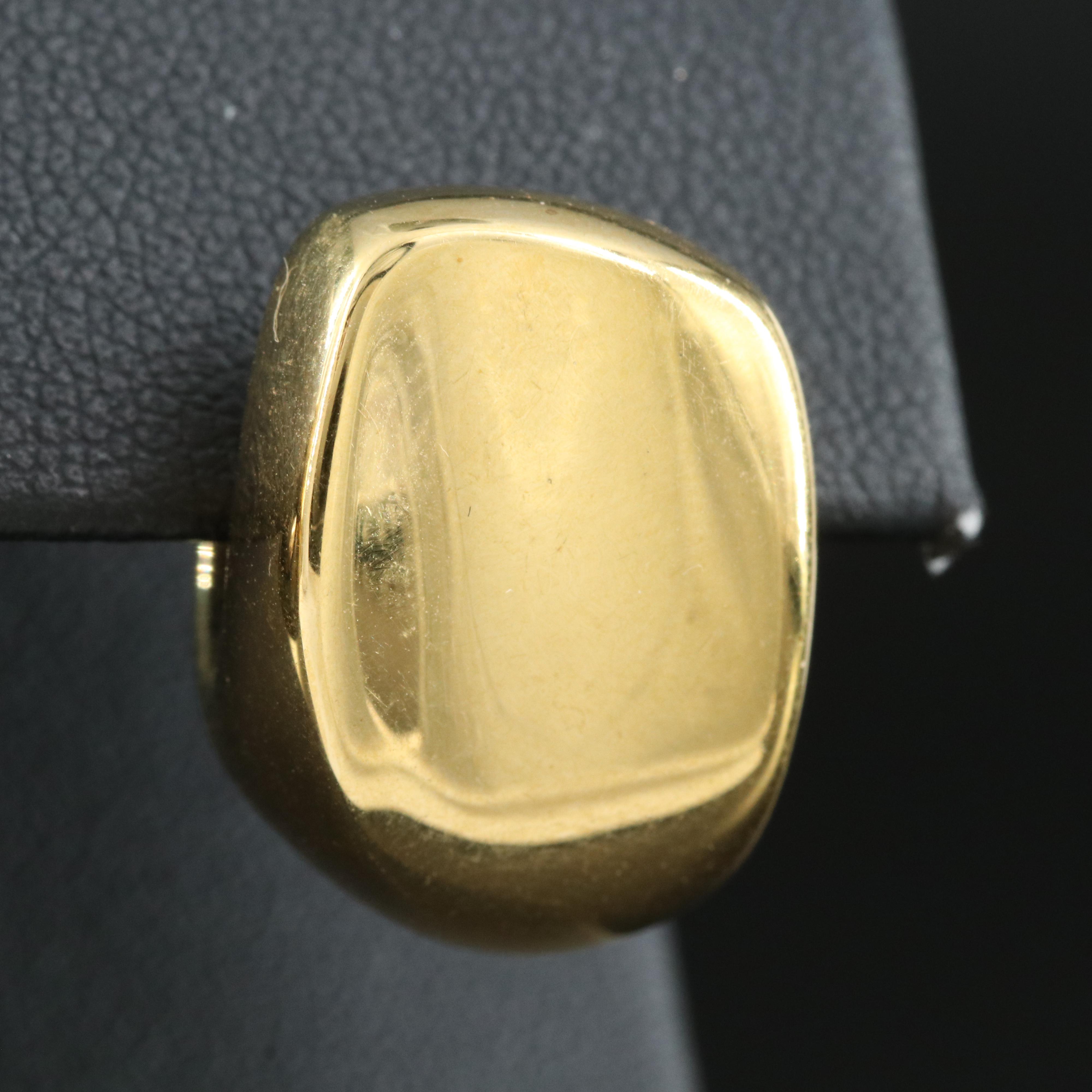 14K Puff Hoop Earrings