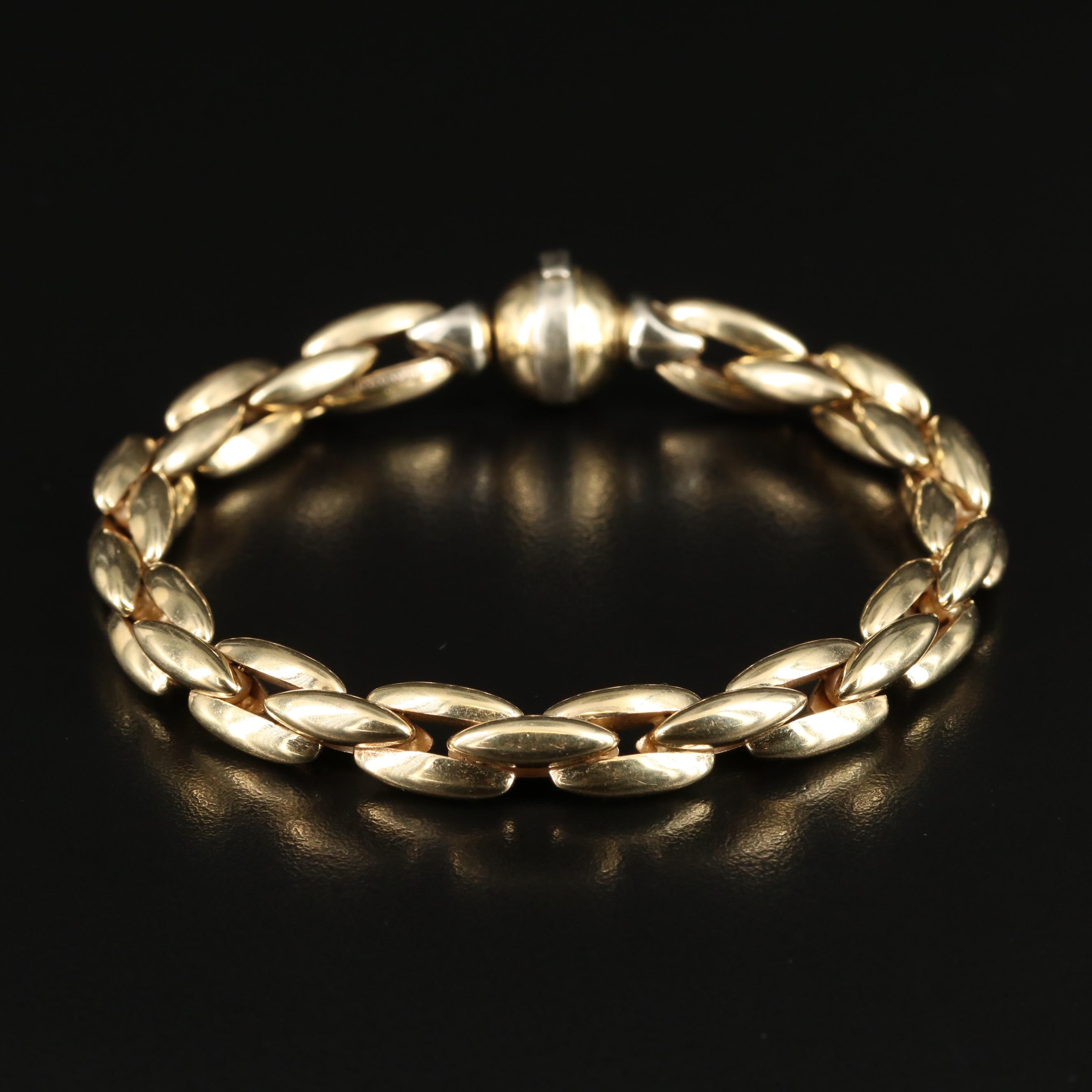 14K Boston Link Chain Bracelet