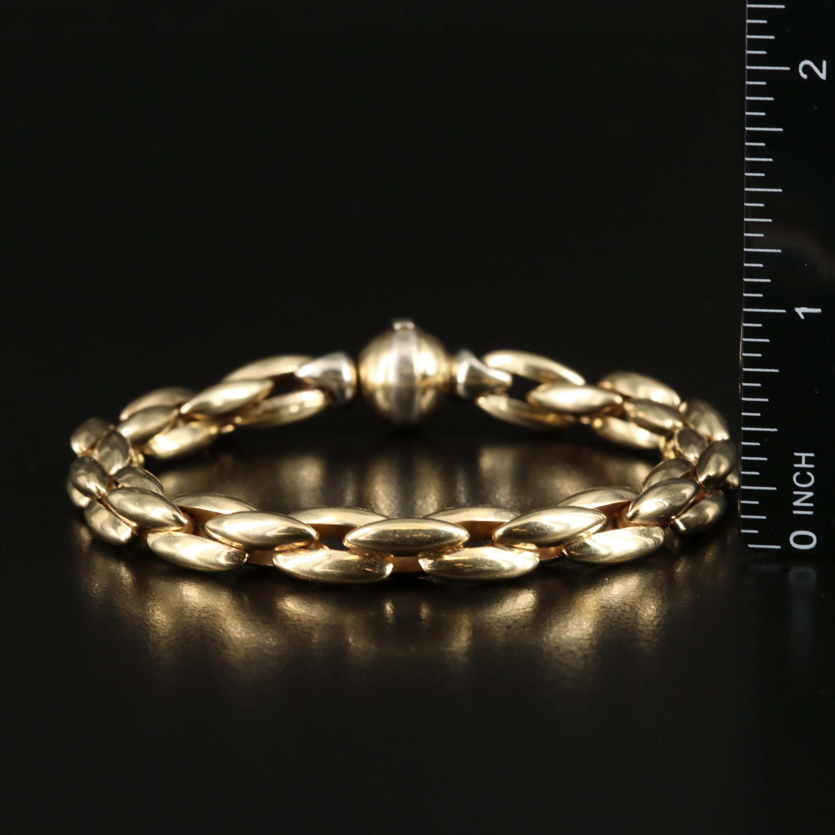 14K Boston Link Chain Bracelet