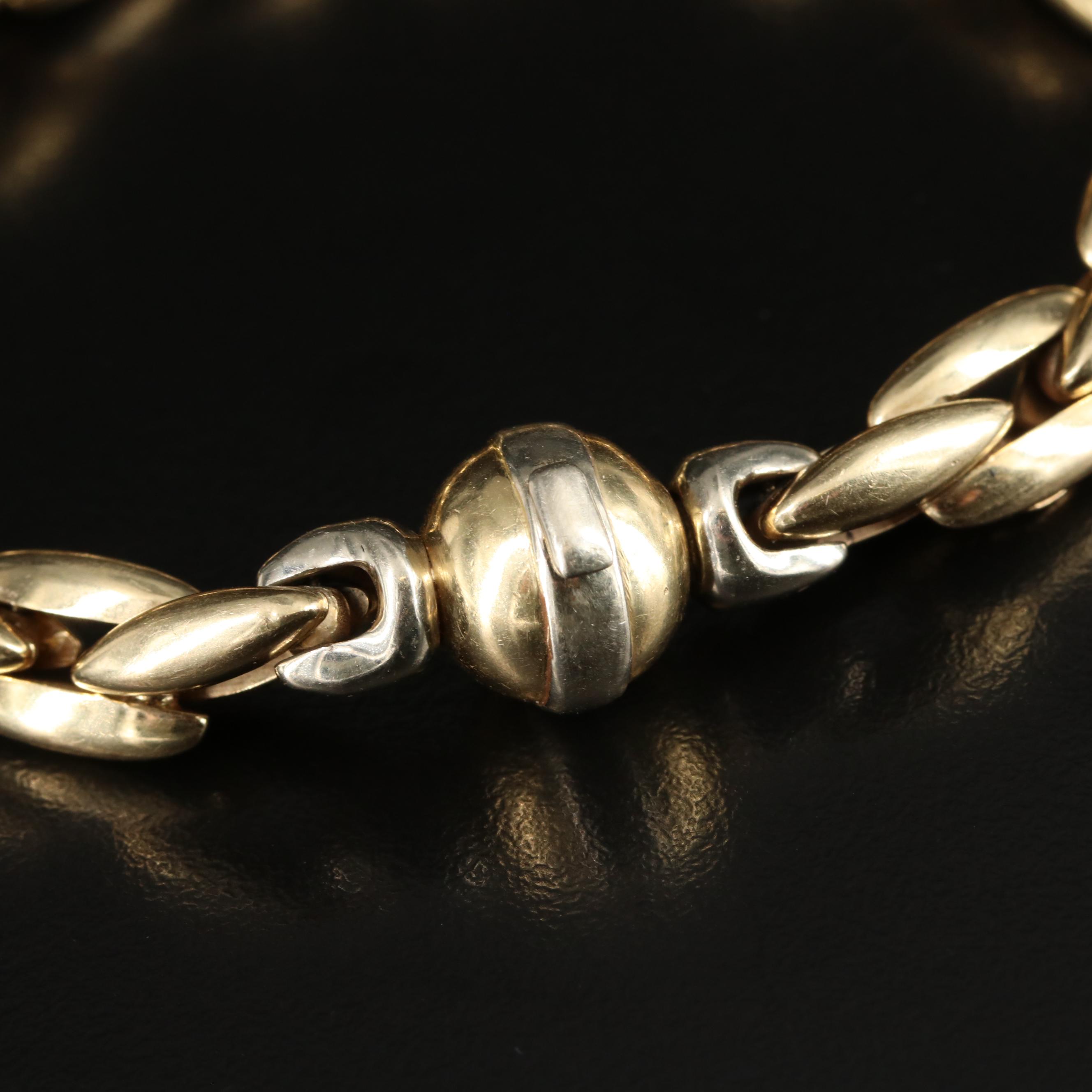 14K Boston Link Chain Bracelet