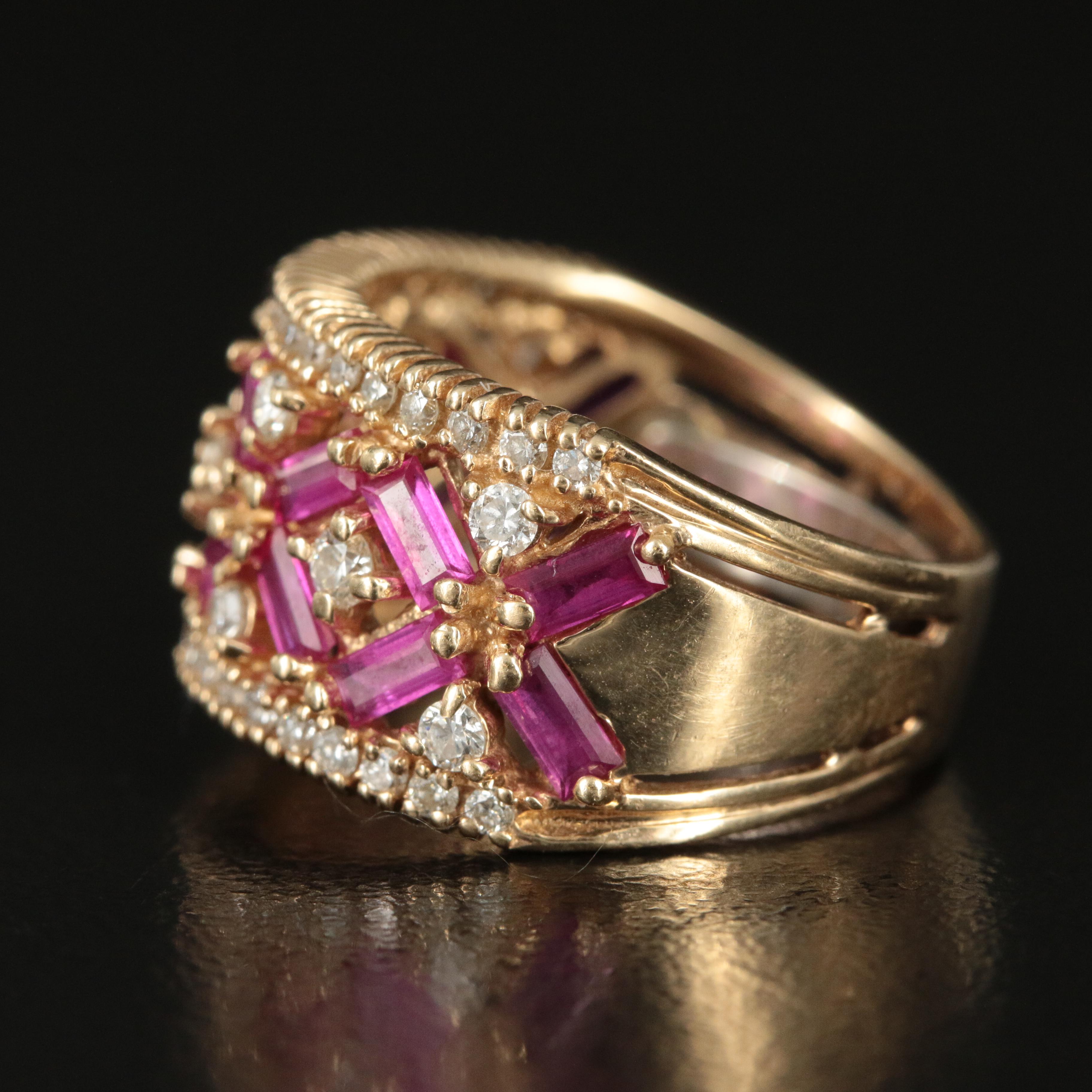 14K Ruby and Diamond Ring