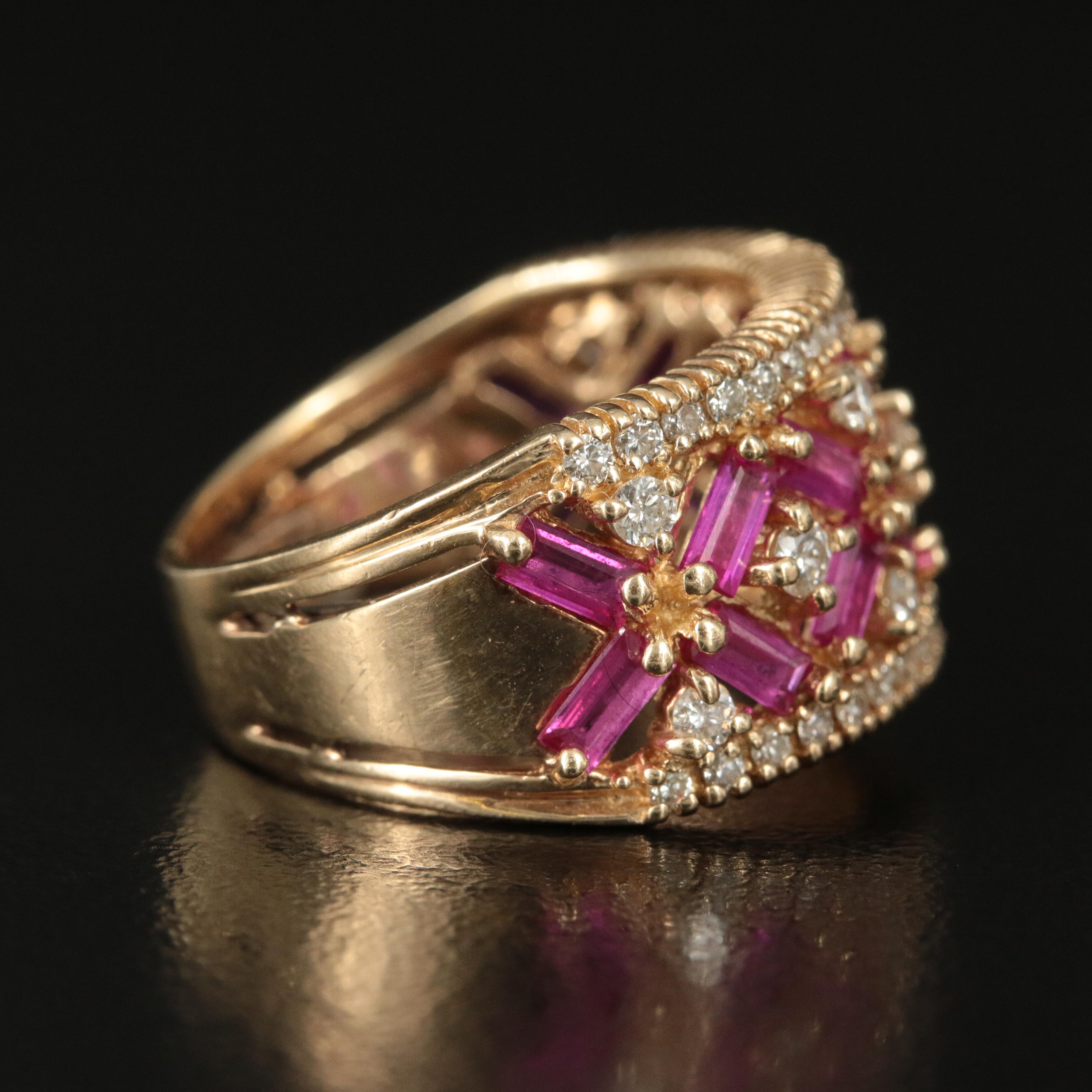 14K Ruby and Diamond Ring