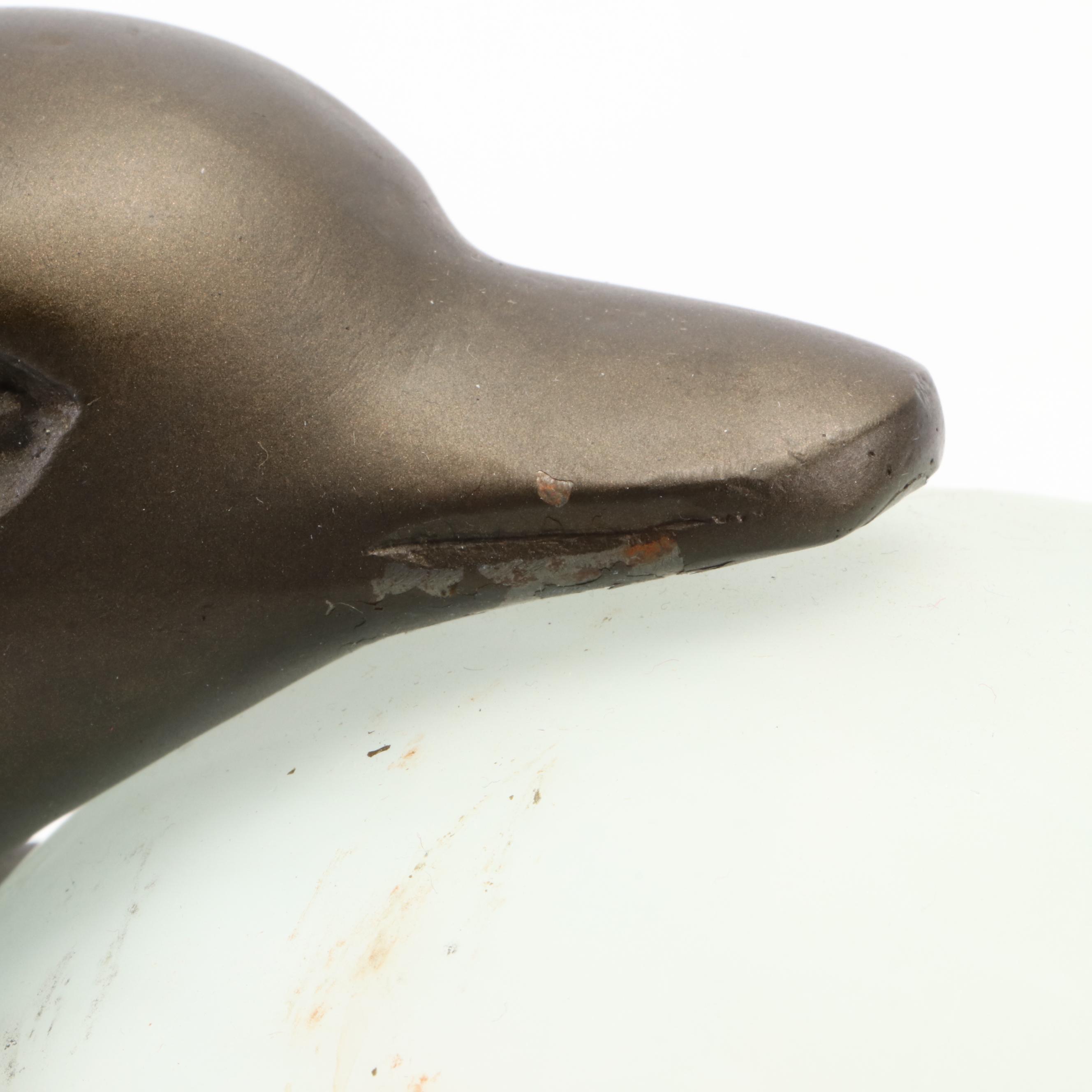 Blown Glass Lighthouse and Dolphin Accent Lamps