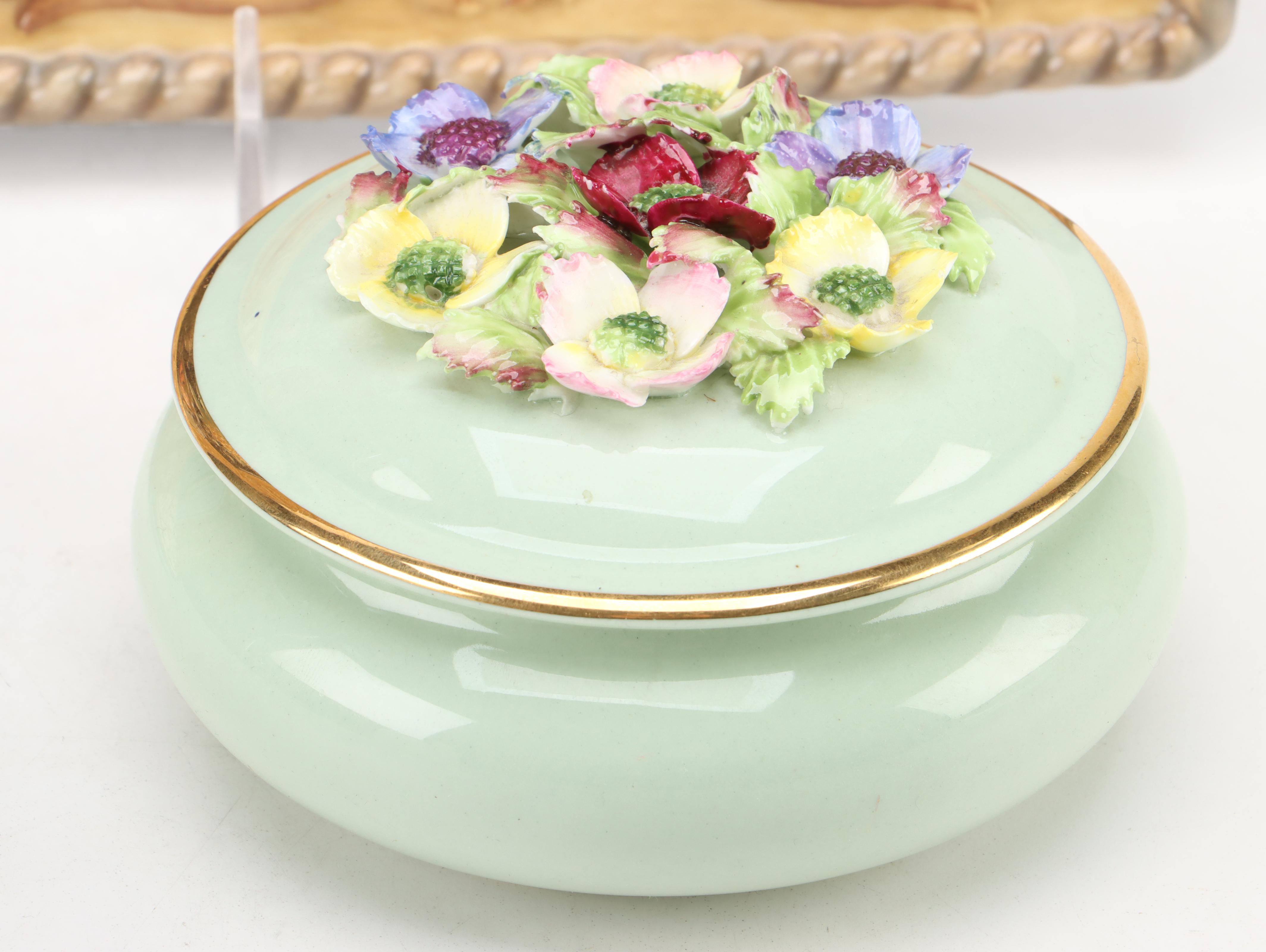 Royal Adderley Floral Motif Bone China Trinket Box and More