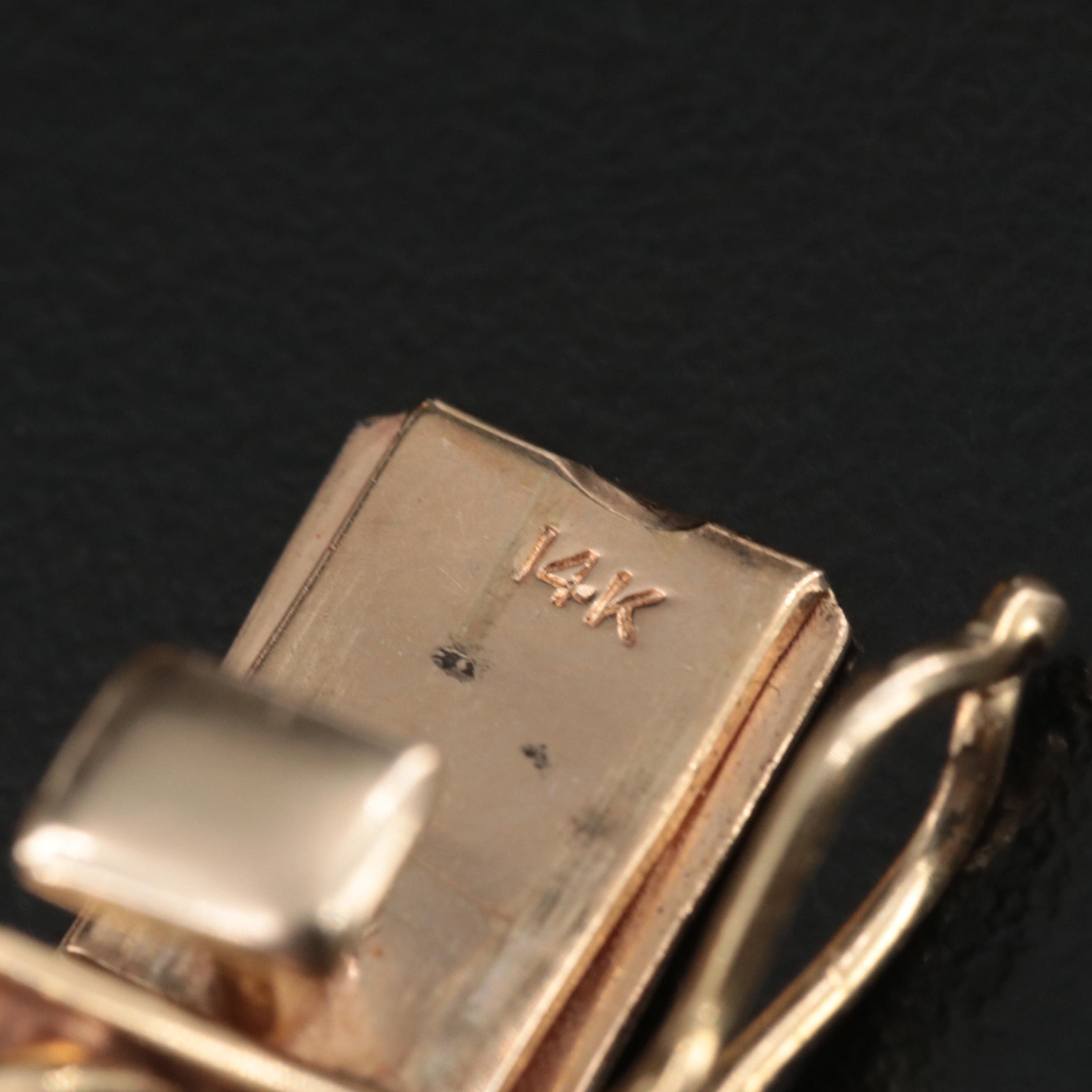 14K Double Curb Chain Link Bracelet