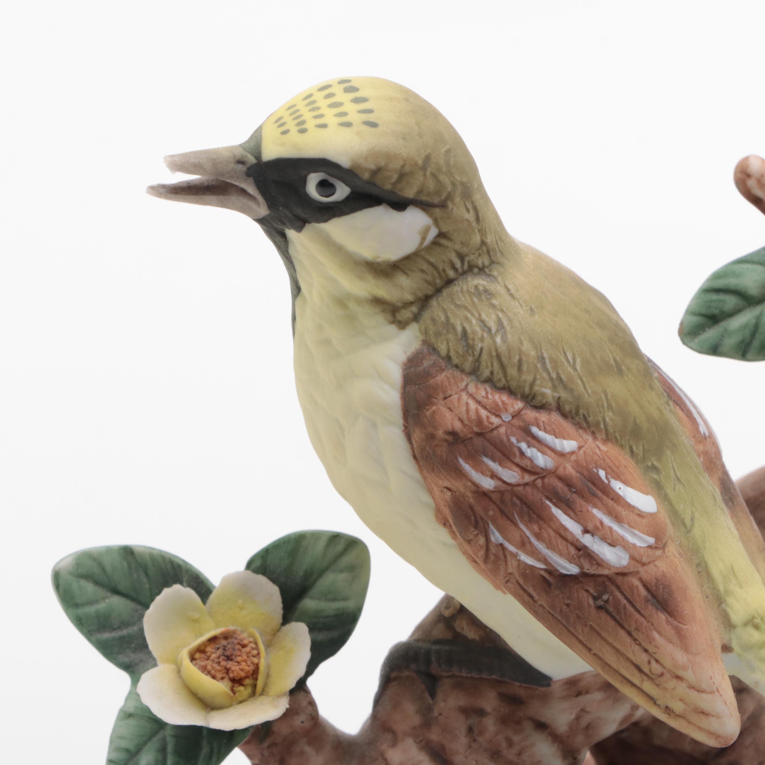 Gorham "Gallery Birds" Porcelain Musical Figurine with Floral Figurine and More