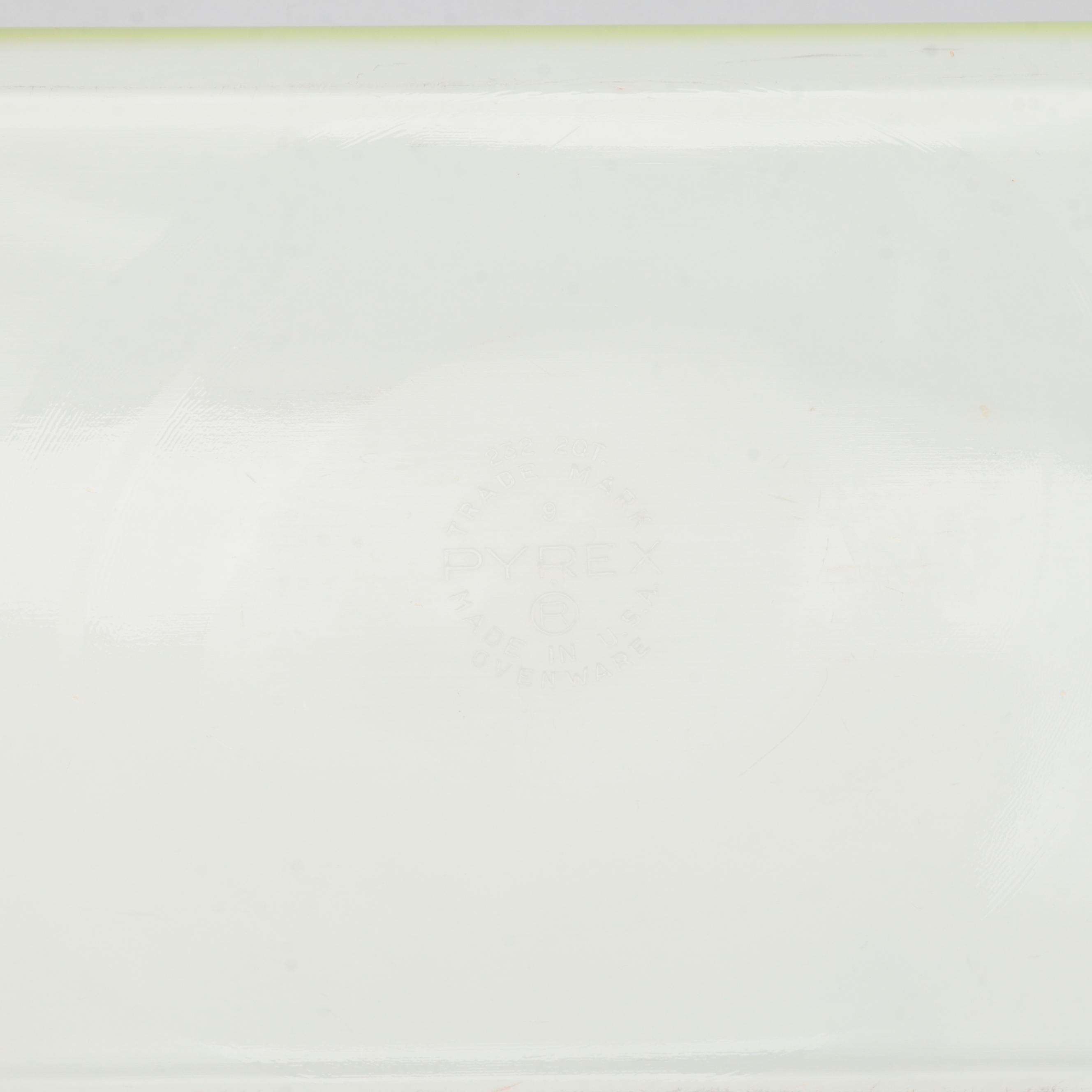 Pyrex Verde Square Flowers 474 and Other Dishware, 1970s-Present