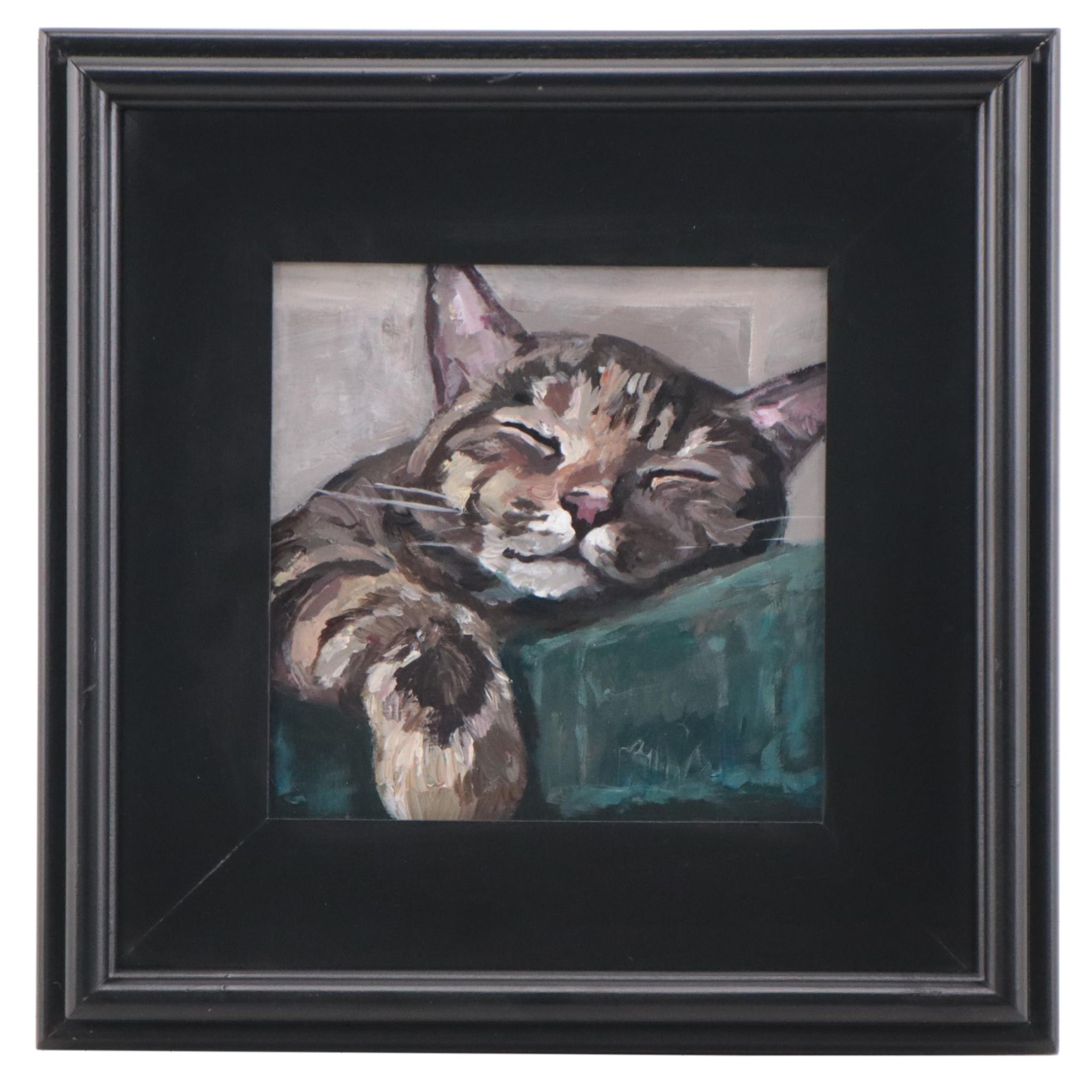 Adam Deda Oil Painting "Catnap," 2023