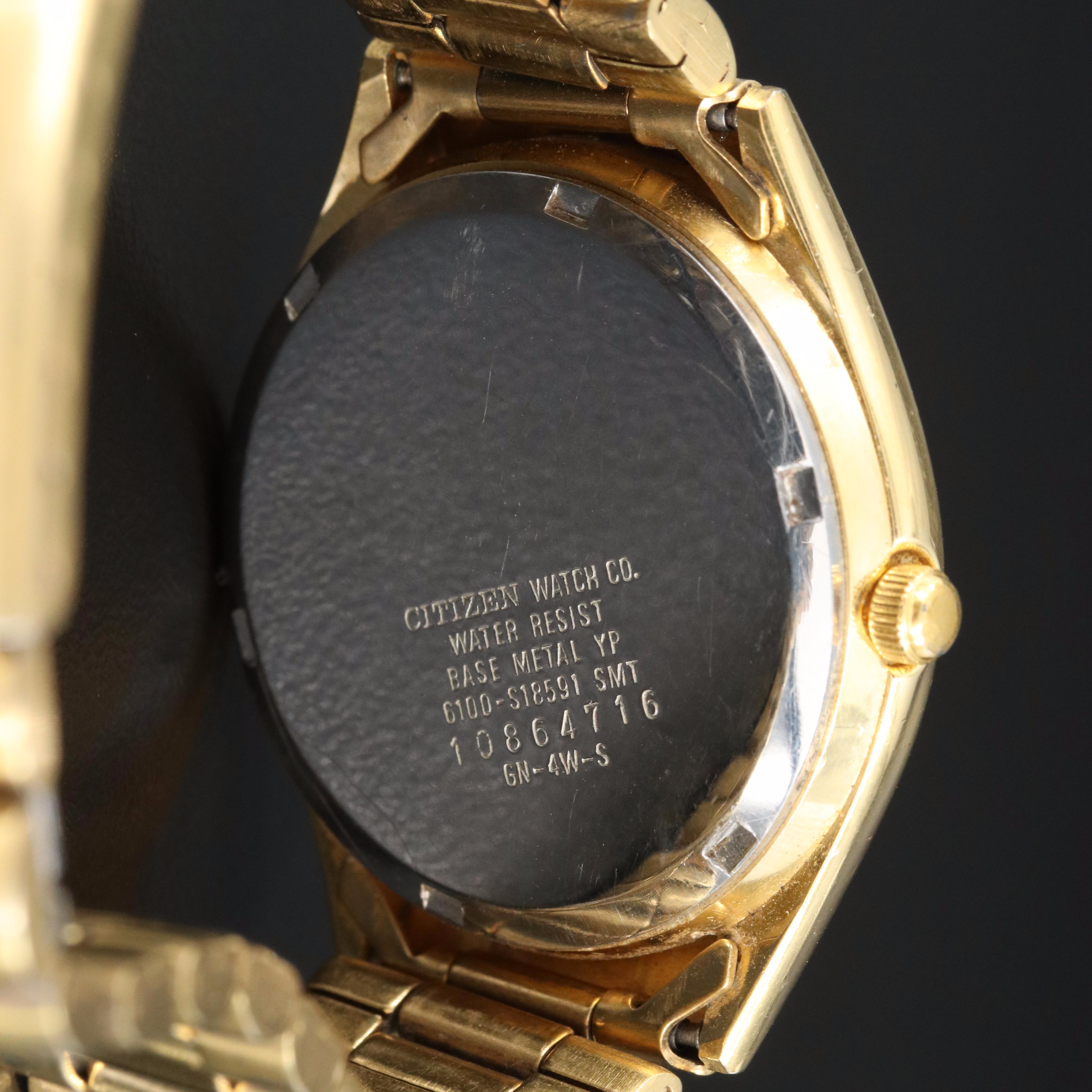 Citizen Day-Date Gold-Tone Quartz Watch