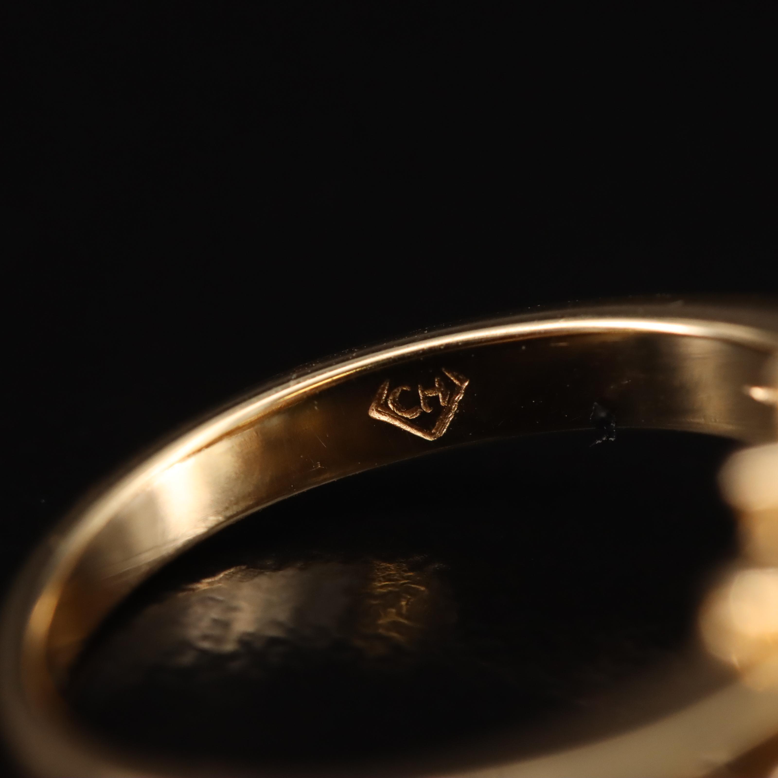 18K Pearl and Diamond Ring