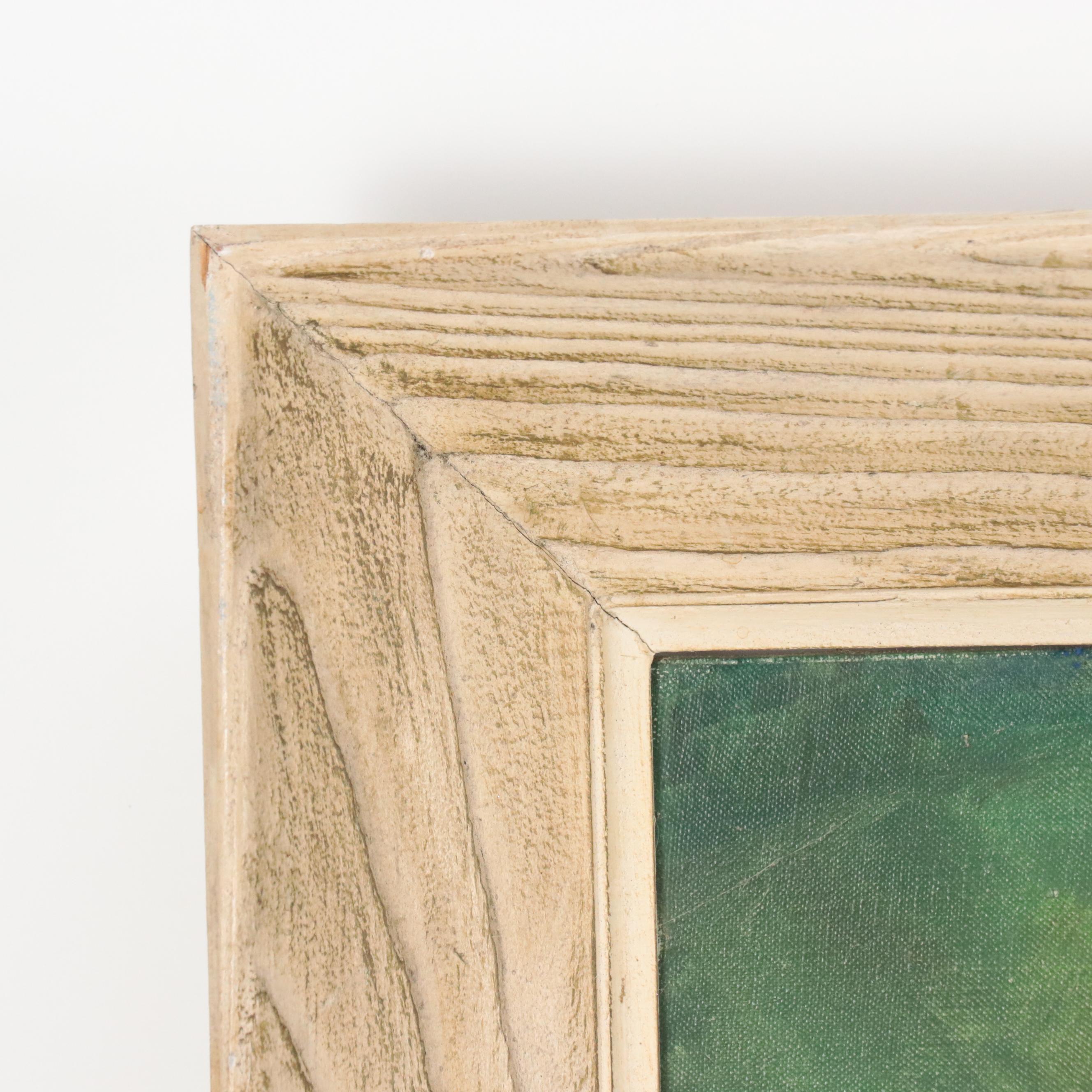 Seascape Oil Painting of Beach Scene With Ships