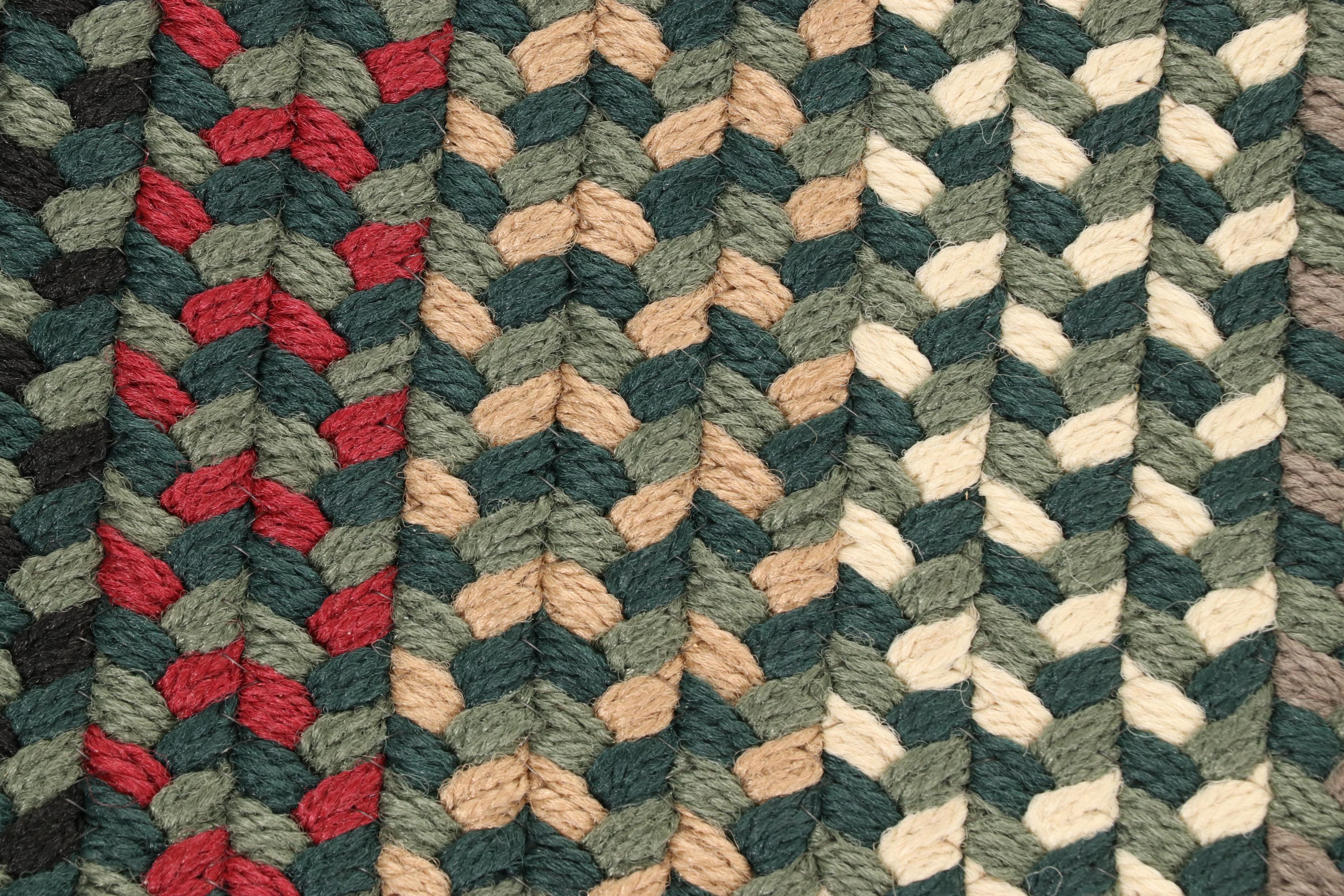 Two Oval Handmade Braided Area Rugs