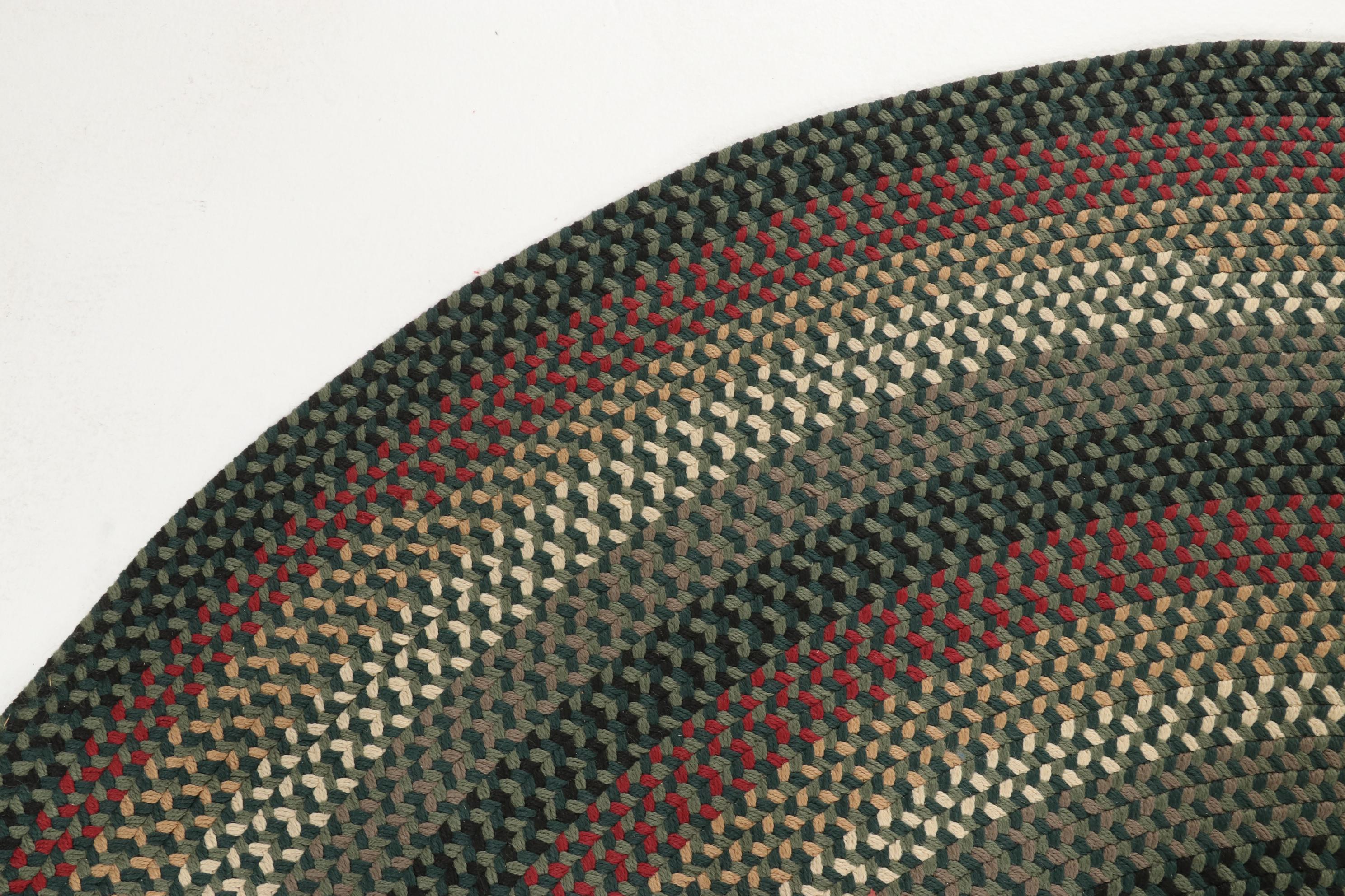 Two Oval Handmade Braided Area Rugs