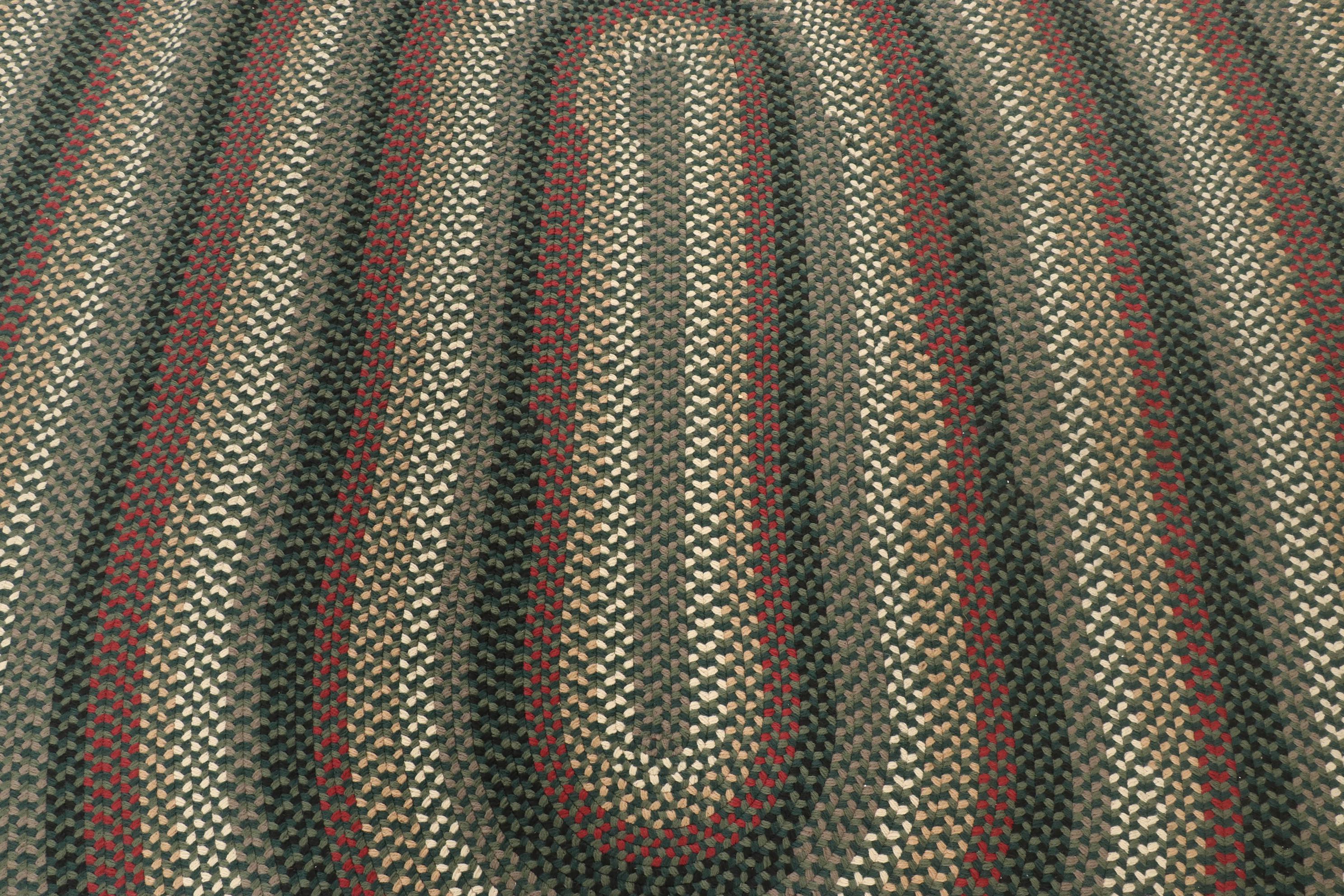 Two Oval Handmade Braided Area Rugs