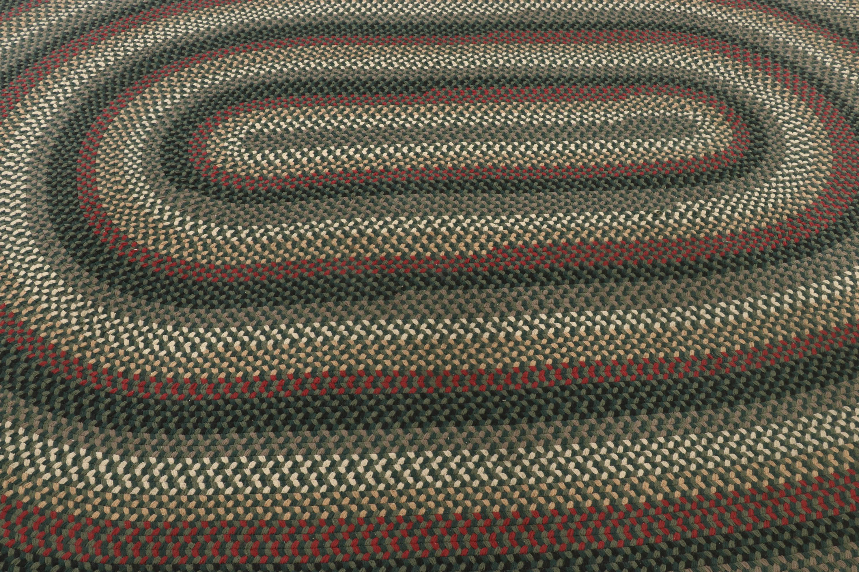 Two Oval Handmade Braided Area Rugs
