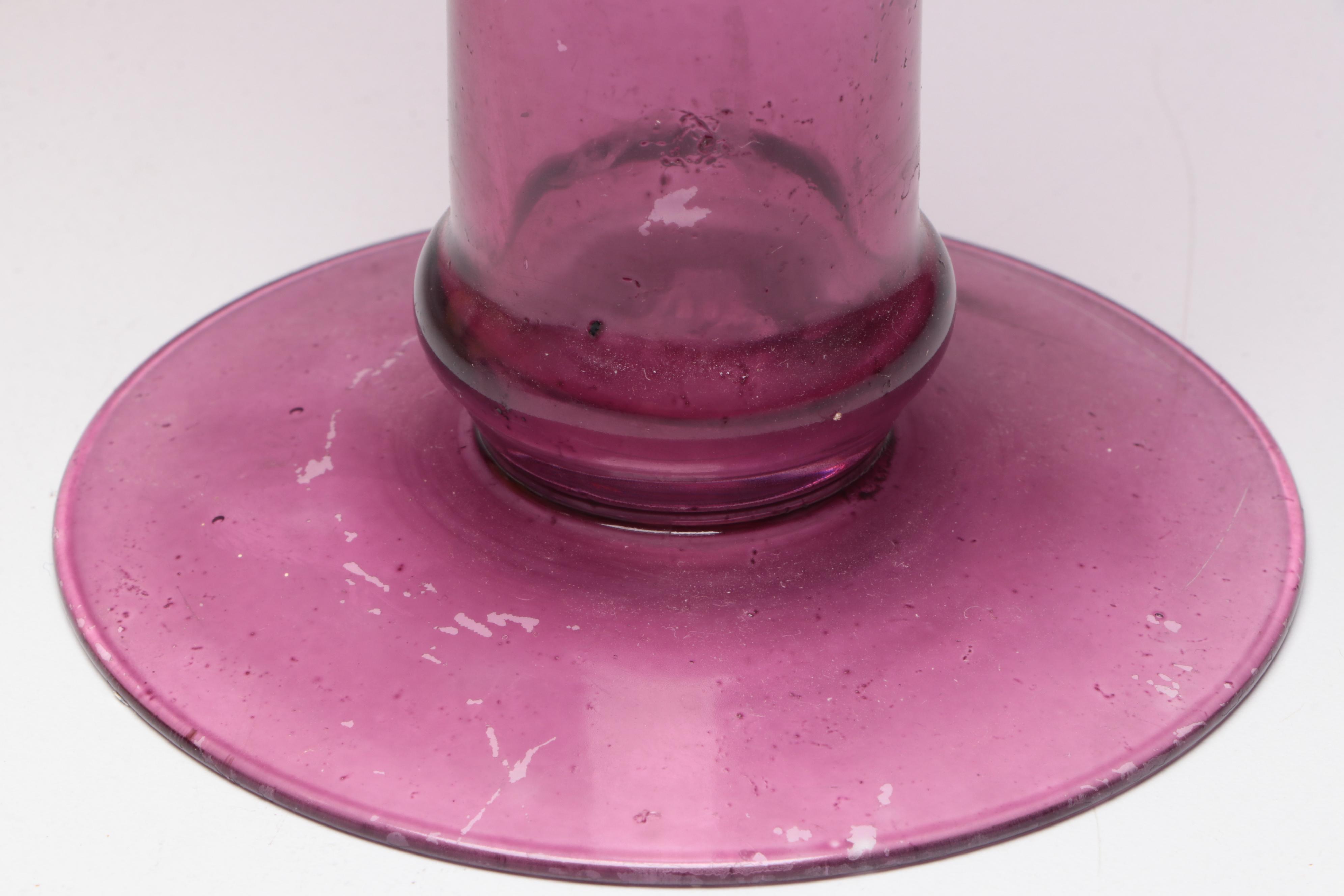 Controlled Bubble Art Glass Vase and Other Glass Vases