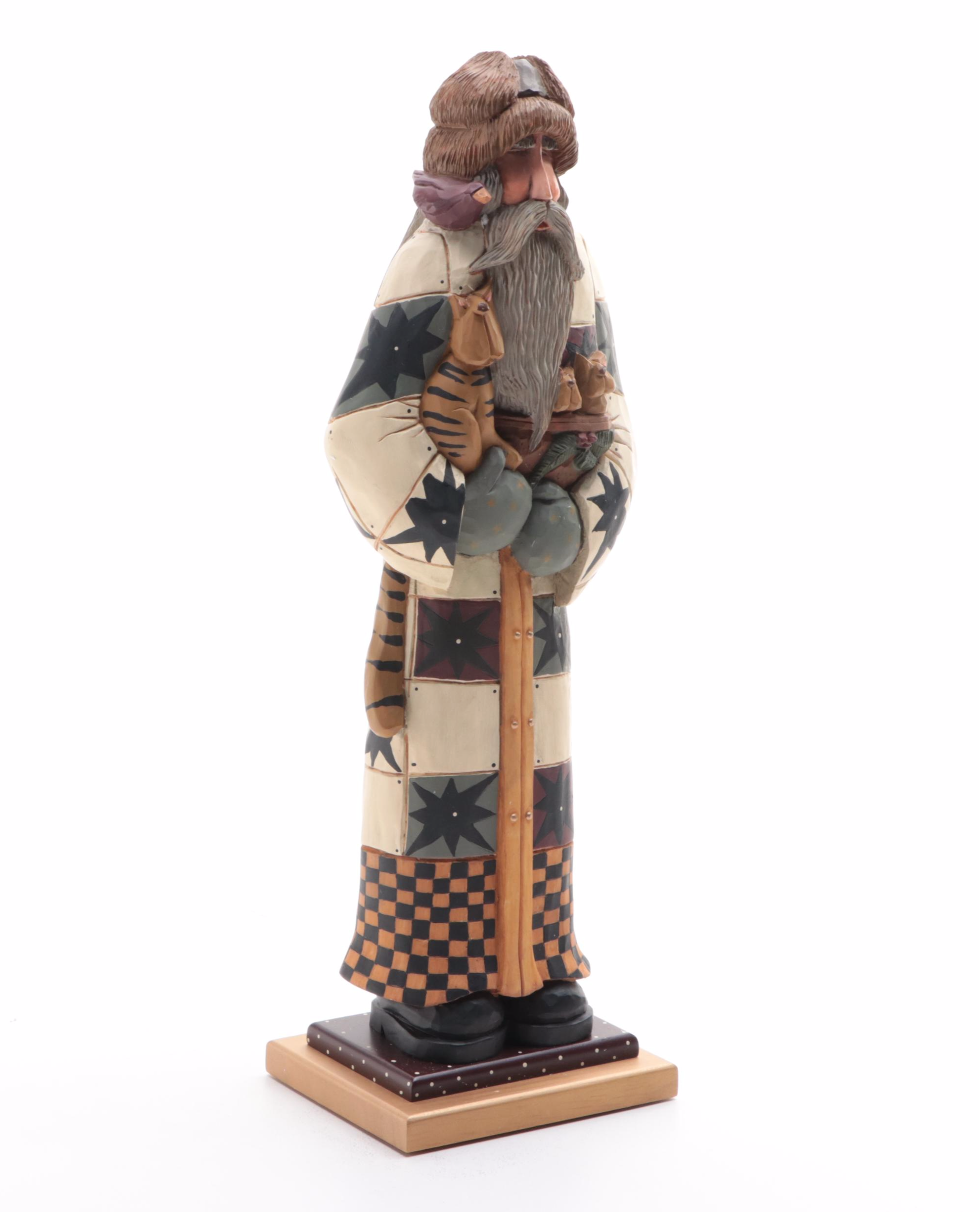 Williraye Studio Carved Santa Figurine EBTH