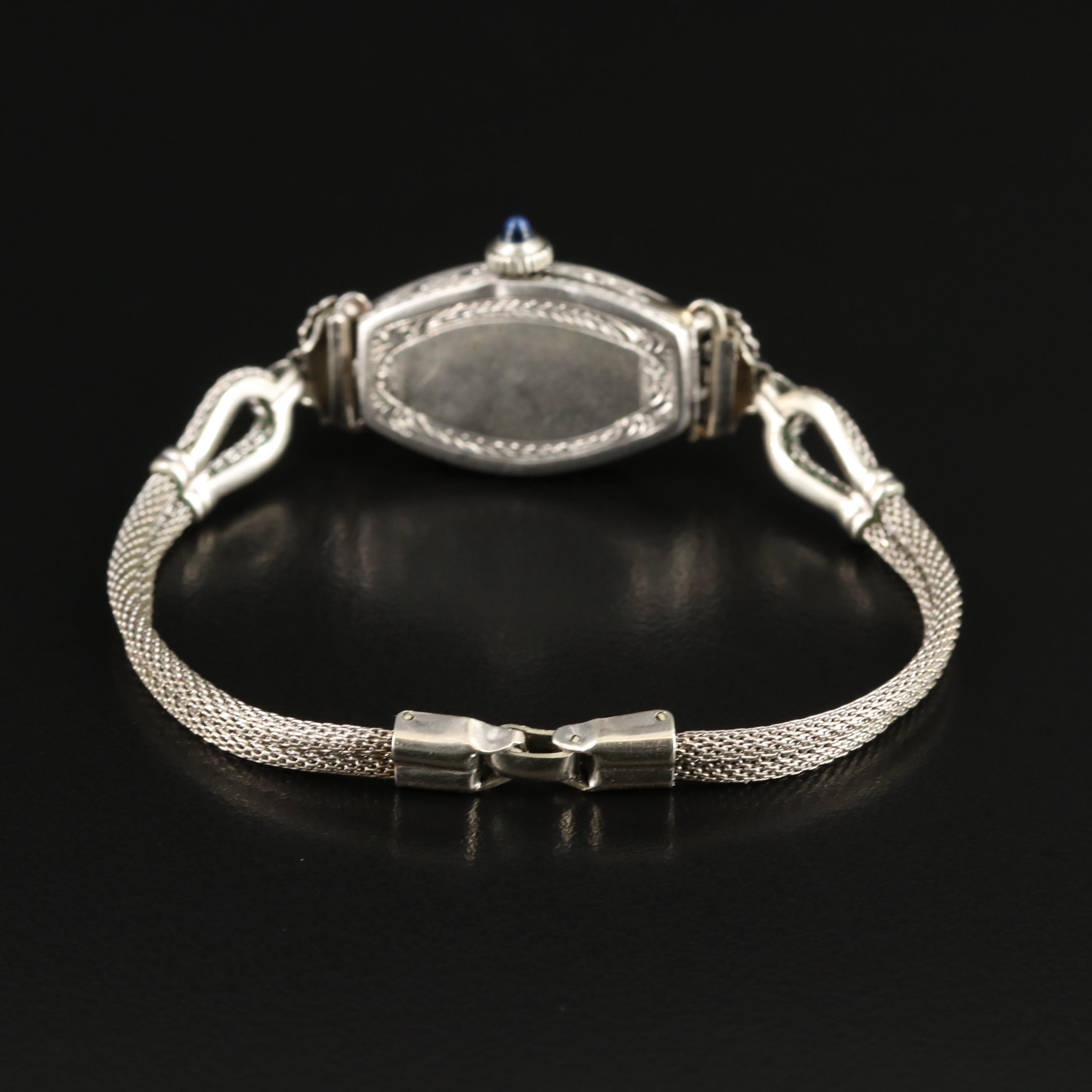 Platinum, Diamond and Sapphire Swiss Watch