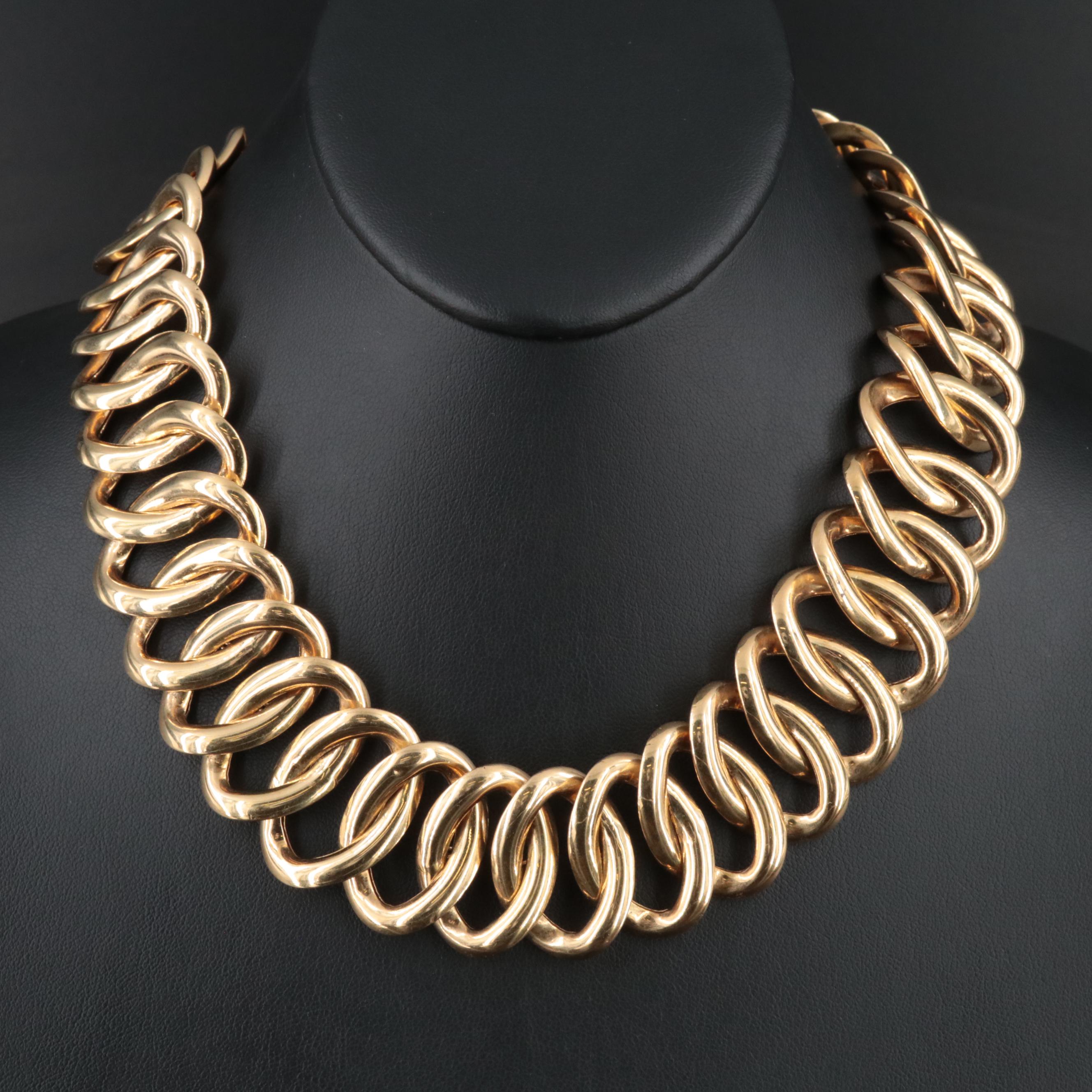 18K Oval Link Necklace