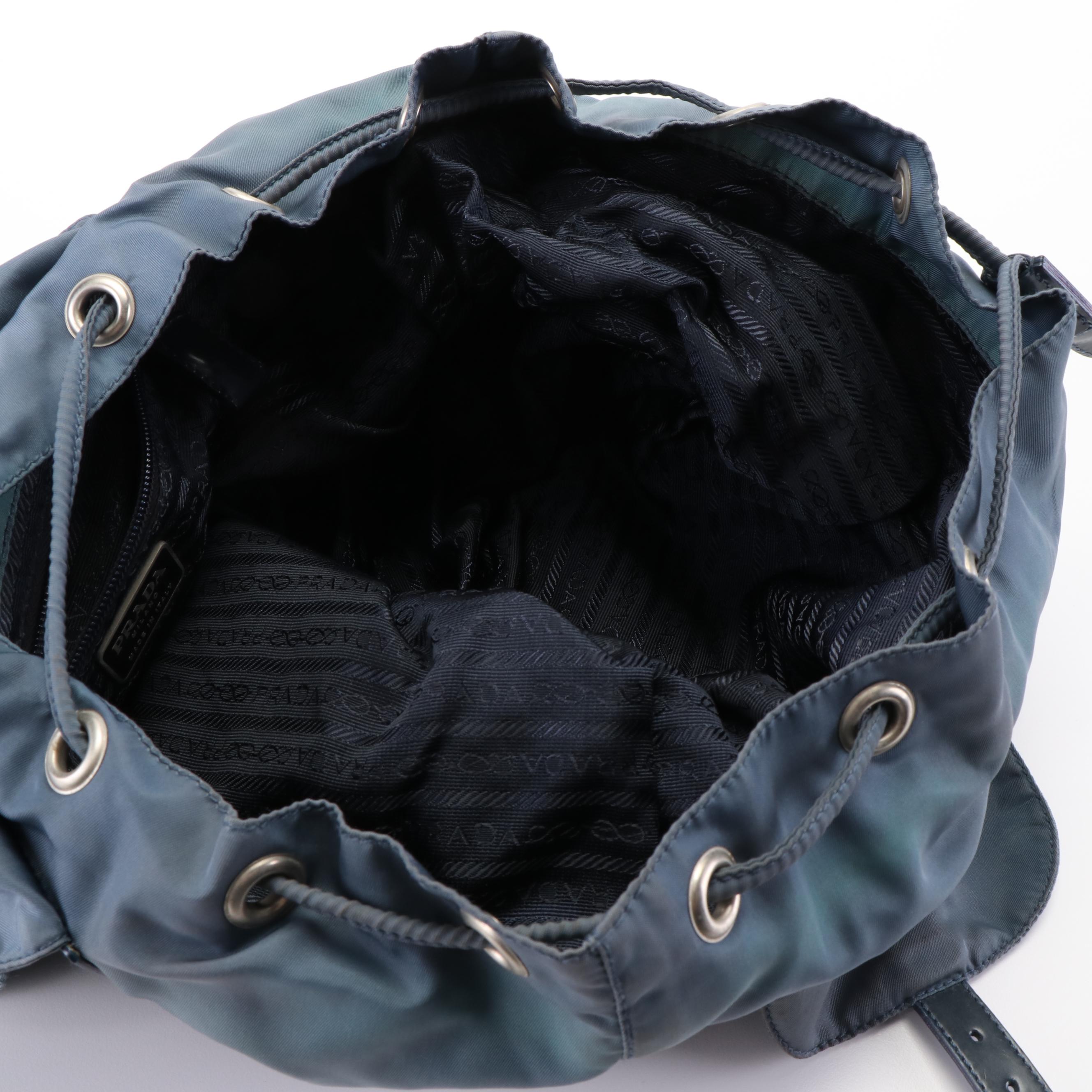 Prada Light Blue Nylon Backpack Bag